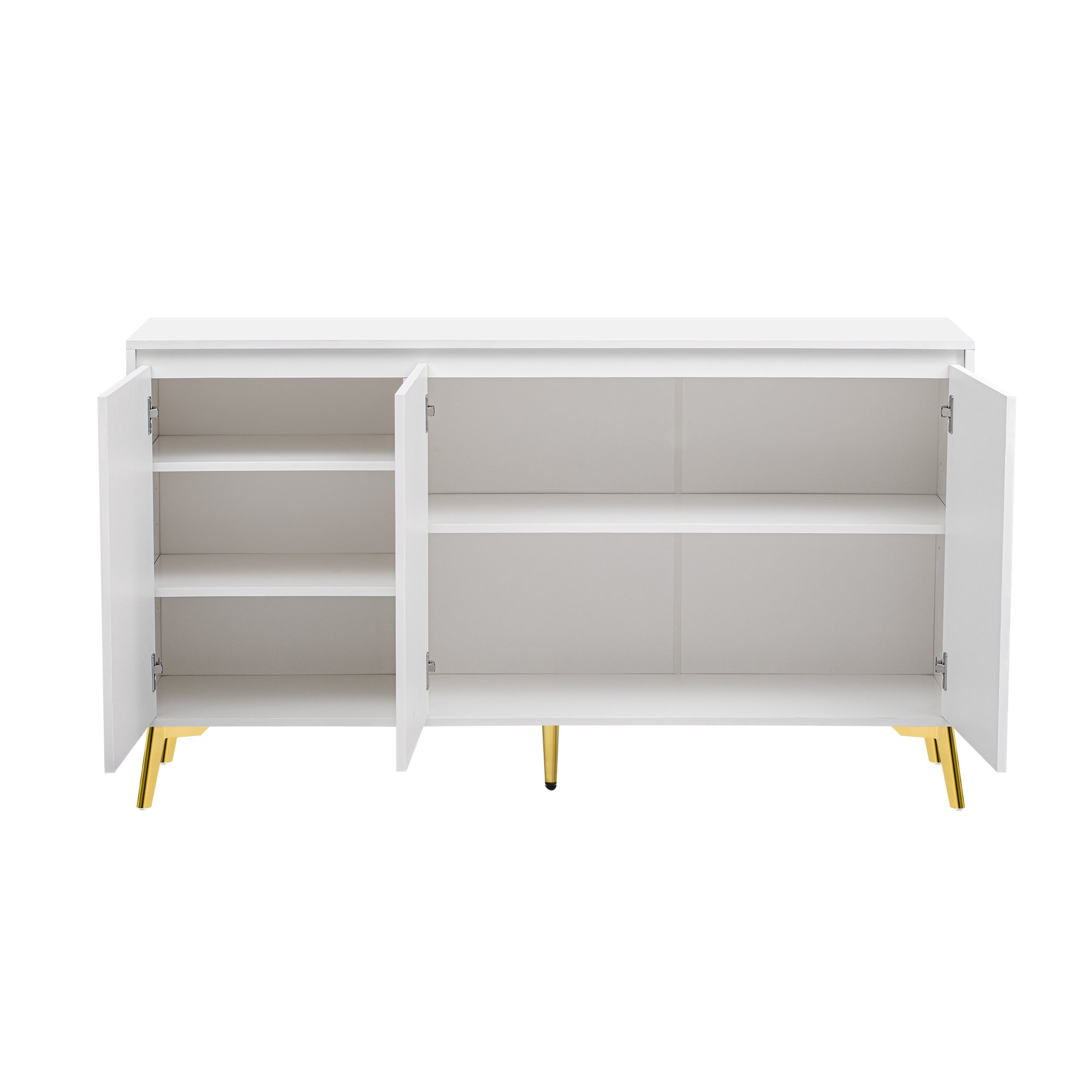 Logidon Dressoir Modern Wit 3-deurs Greeploos 140 cm