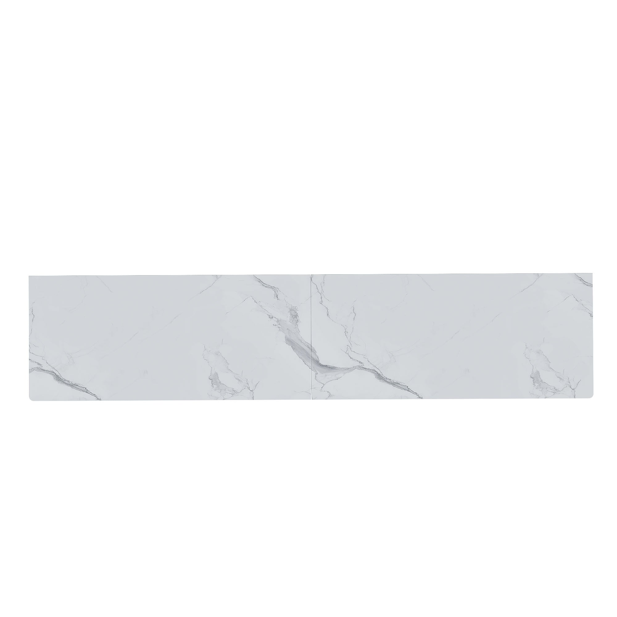 Logidon Wit TV-meubel 180 cm - 4 deuren, marmerlook, houten poten