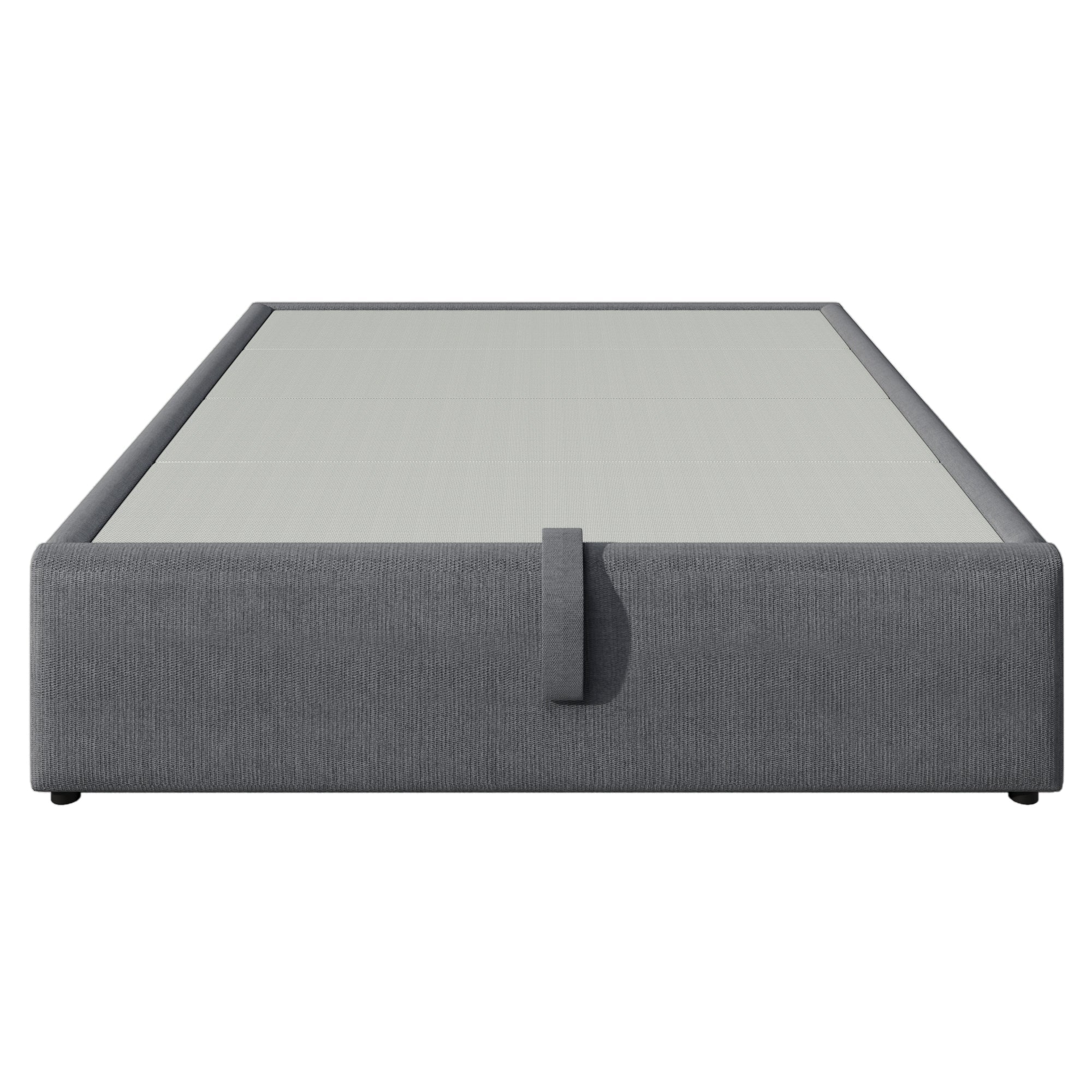 Logidon upholstered bed 160x200 gray with USB C and full-surface slatted frame