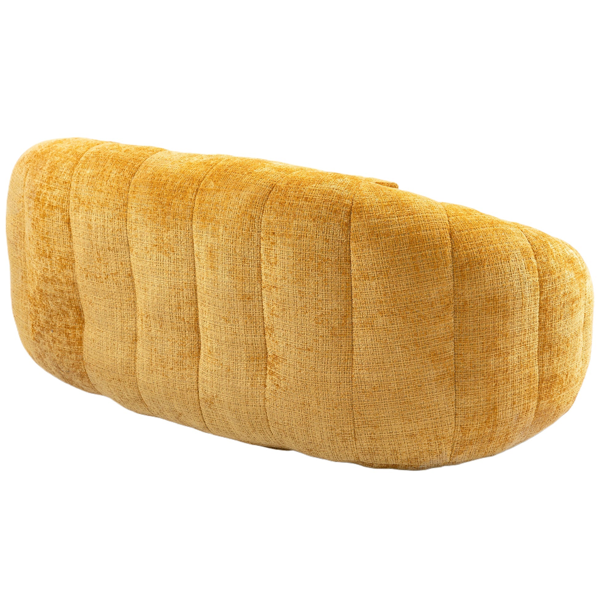 Logidon Zitzakbank Luxe Chenille Geel Ligstoel met hoge rugleuning