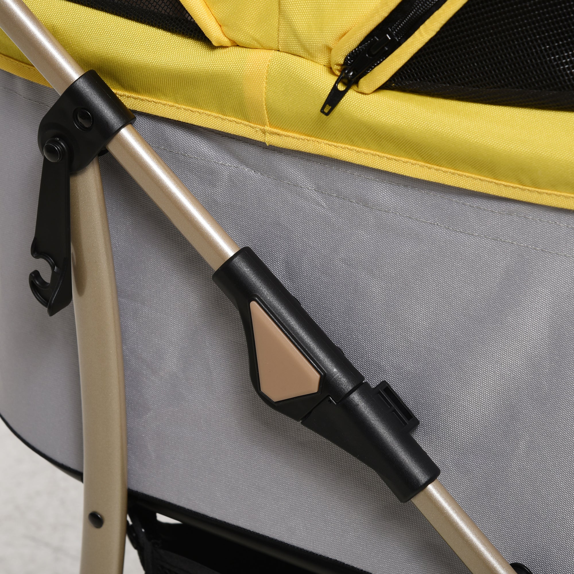 Logidon Hondenkar 2-in-1 Trolley Draagtas Geel Opvouwbaar