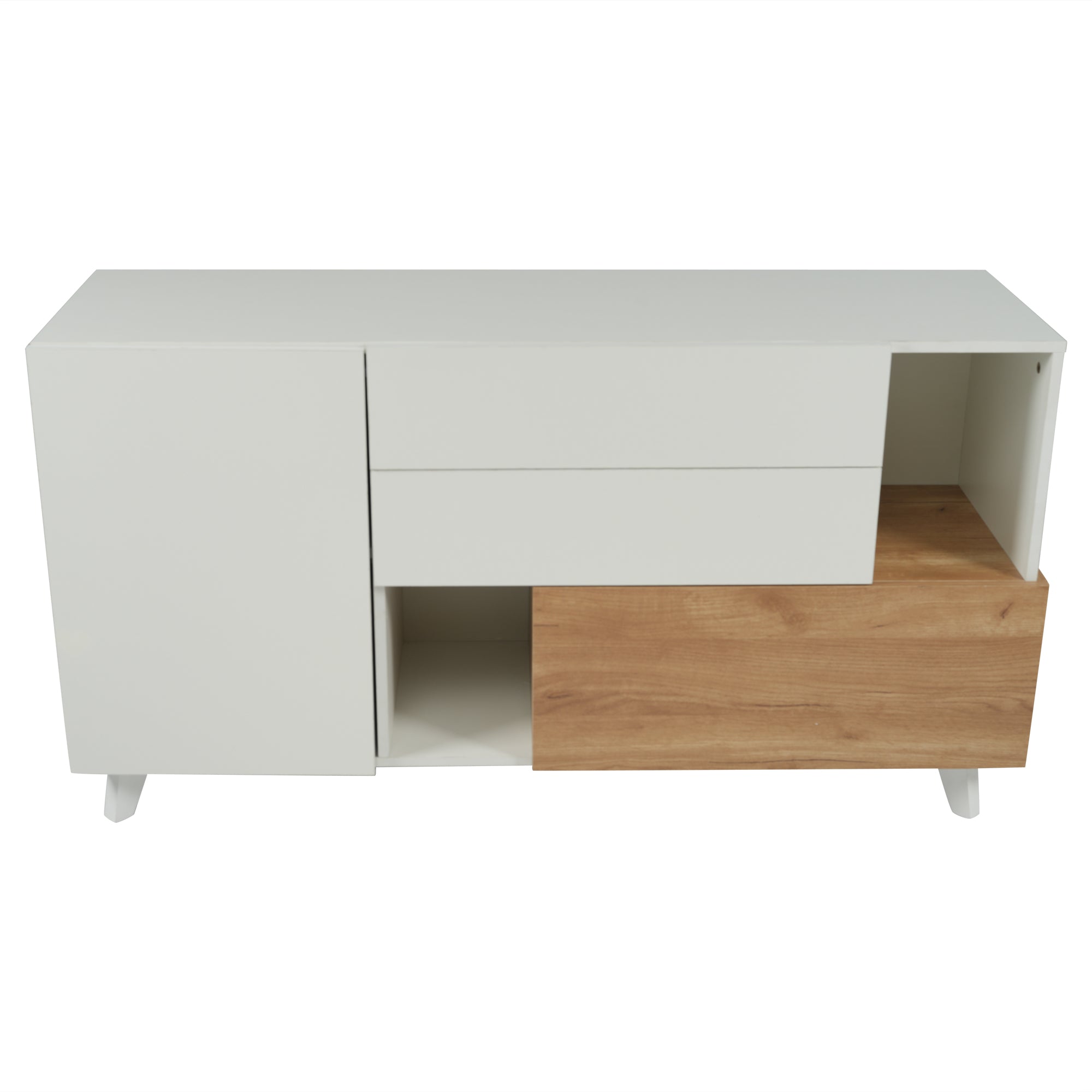 Logidon dressoir hoogglans wit 130x40x70 cm met opbergruimte