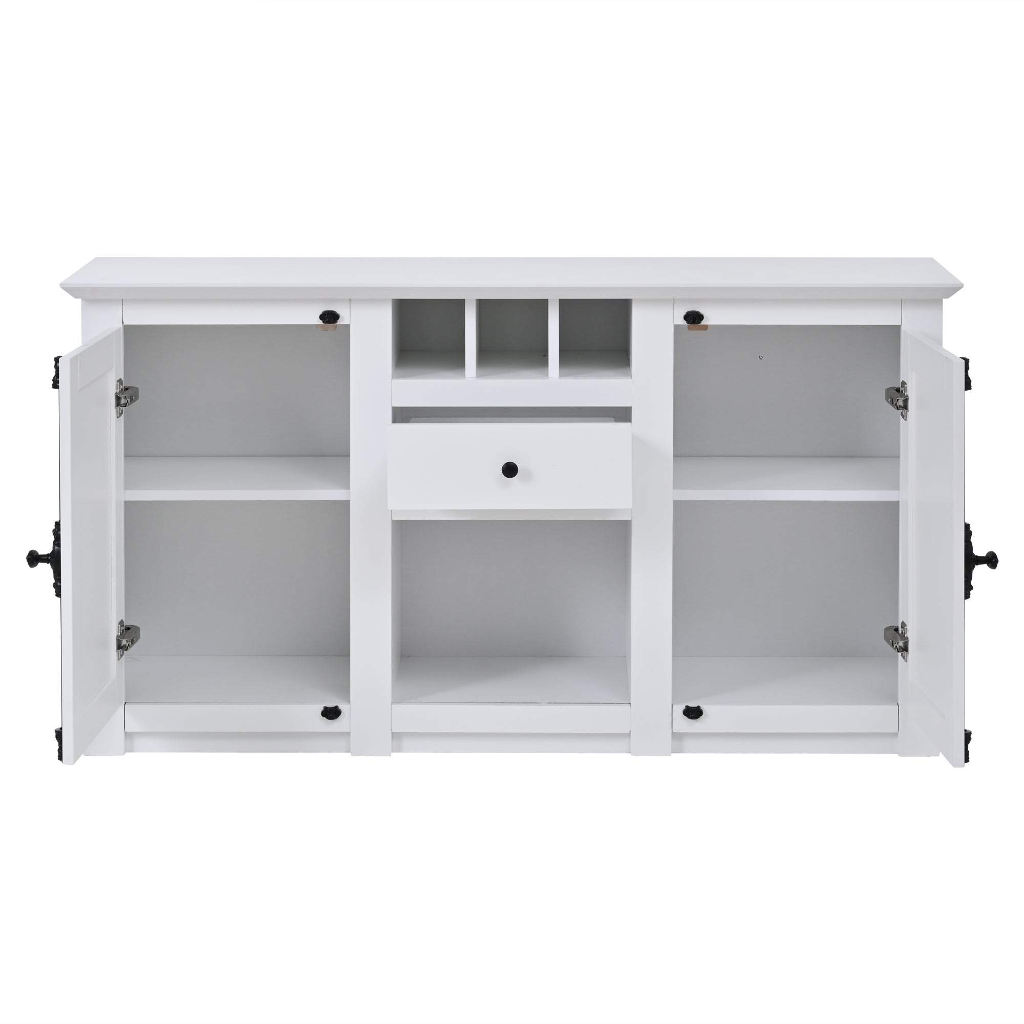 Logidon dressoir 130x35x70 cm wit 2 deuren, 1 lade, 3 wijnvakken