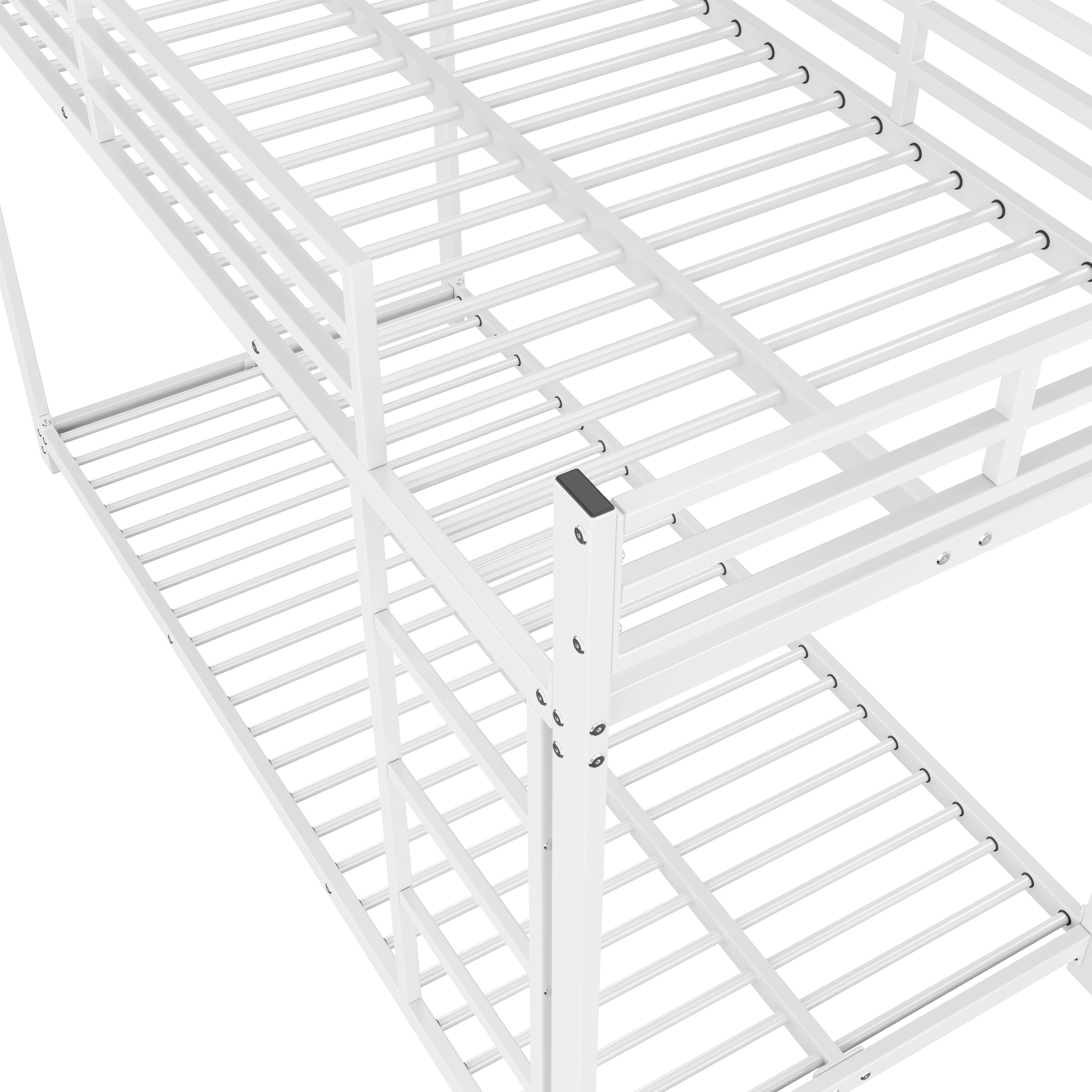 Logidon stapelbed 90x200 metaal wit klassieke vorm