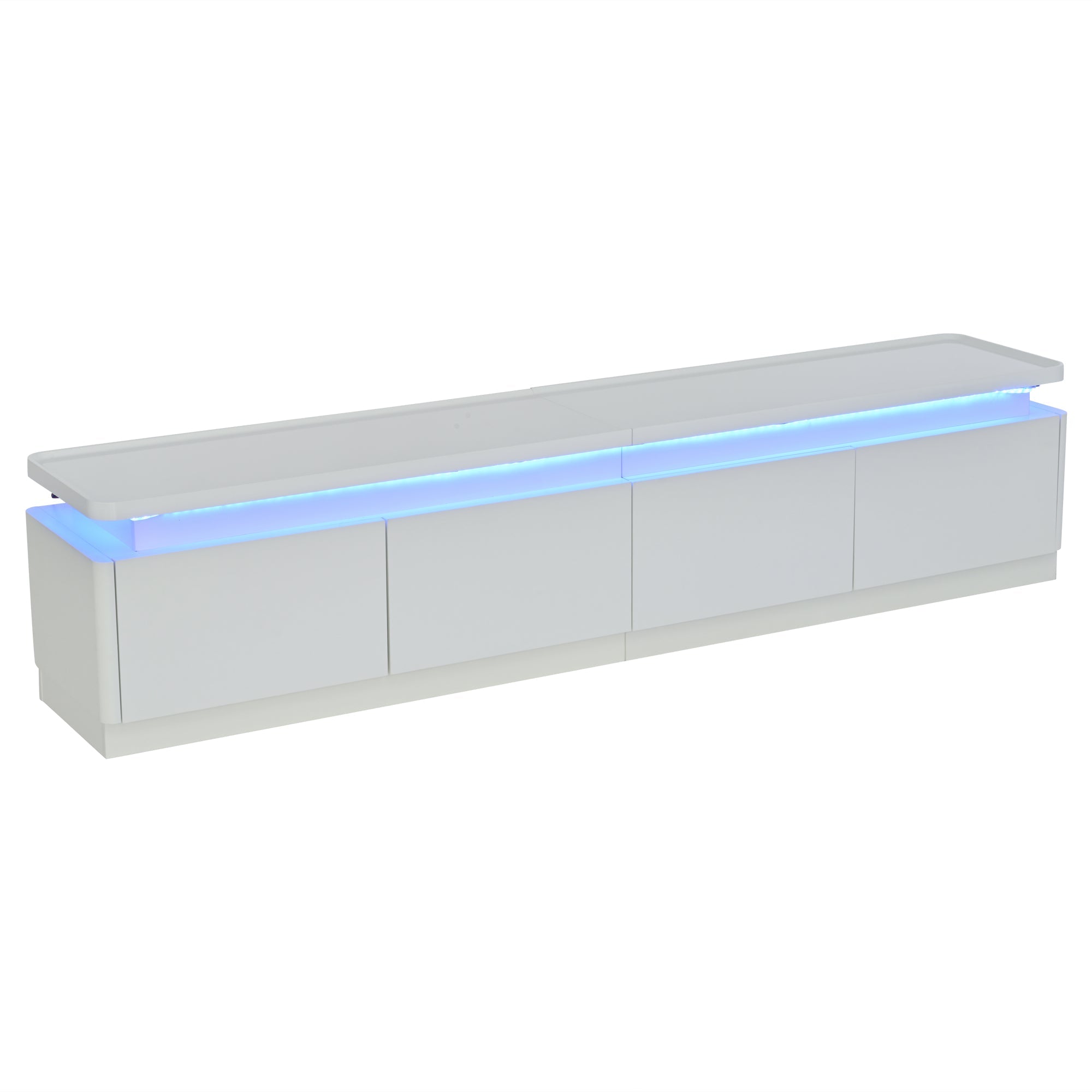 Logidon TV-meubel wit 180x34x40 cm met LED-verlichting 4 lades