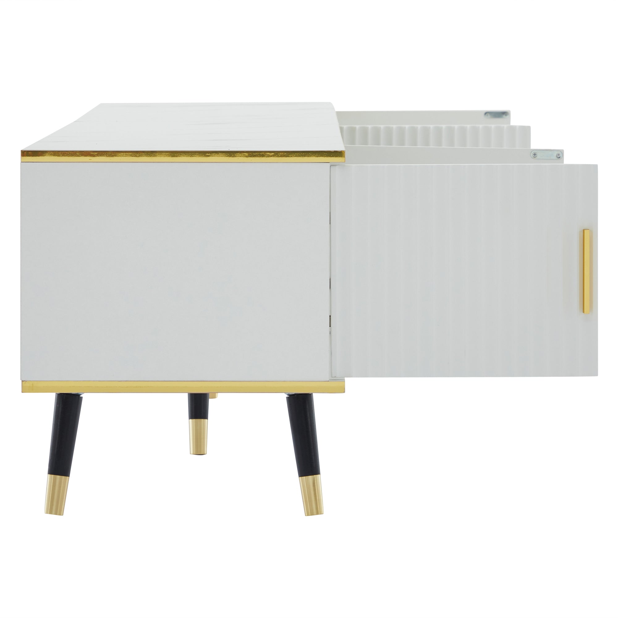Logidon Modern TV-meubel Wit Marmerlook 200x40x46 cm