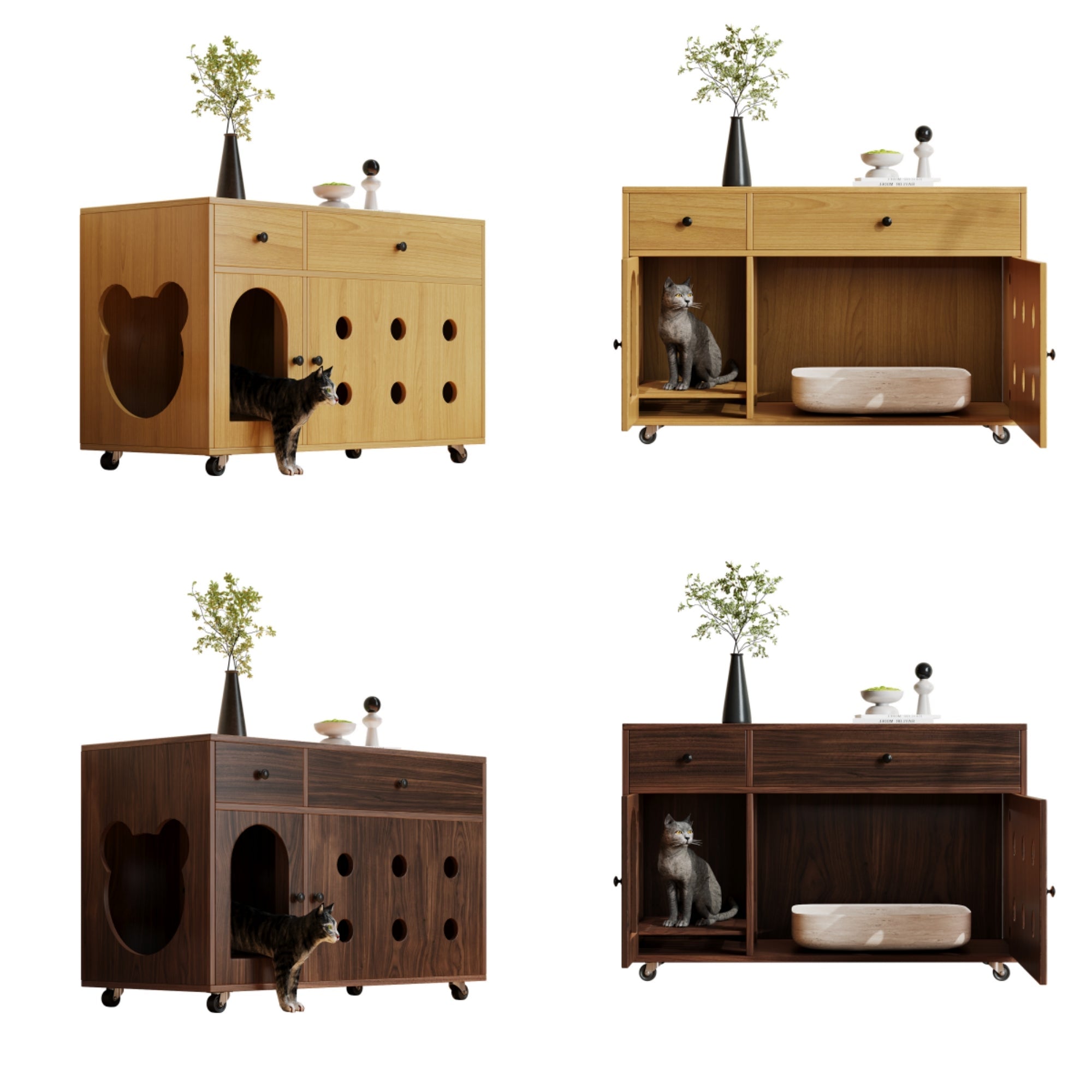Logidon kattenbakkast 100 x 45 x 66 cm zandafvoerplaat