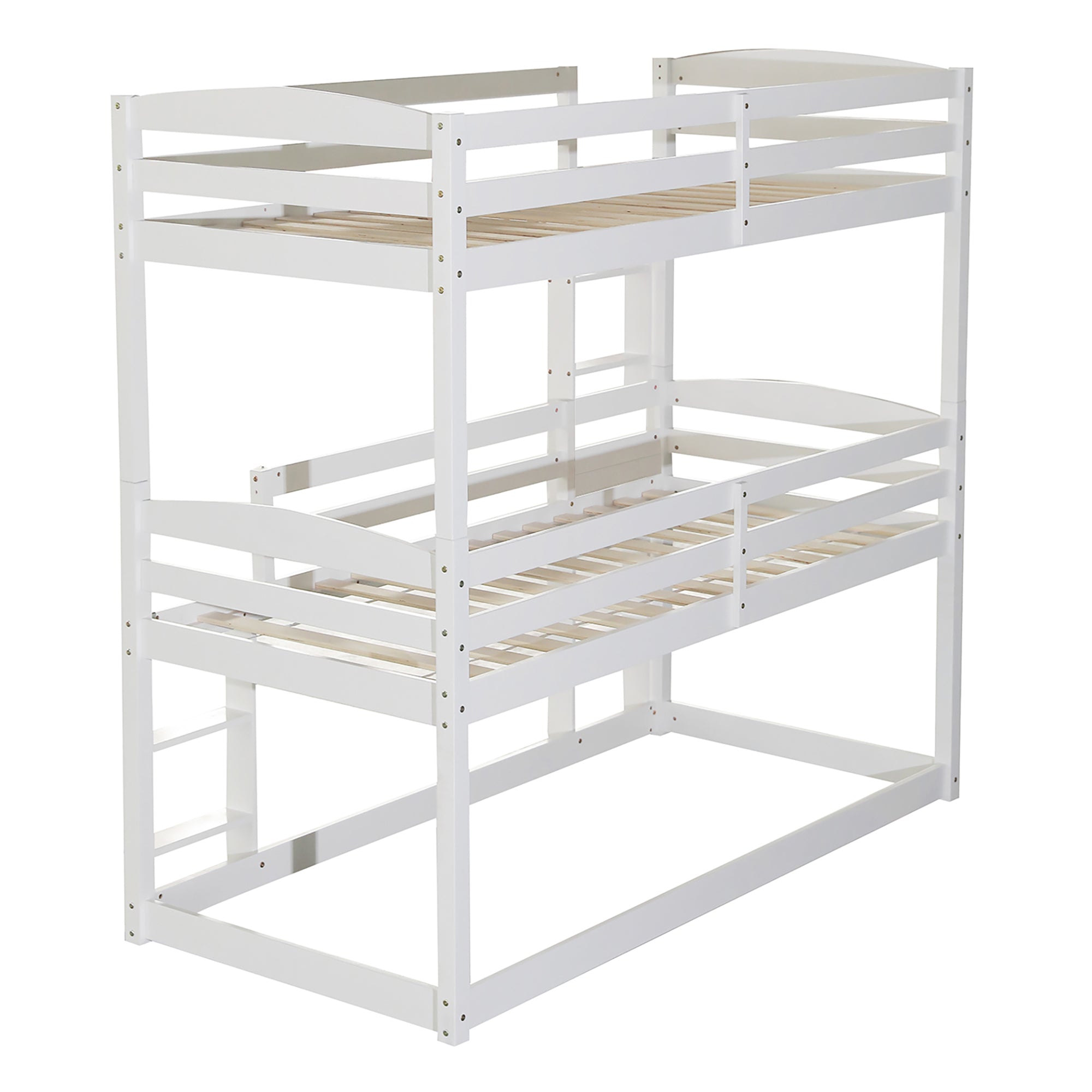Logidon 3-persoonsstapelbed 90x200 cm wit hout - zonder matras