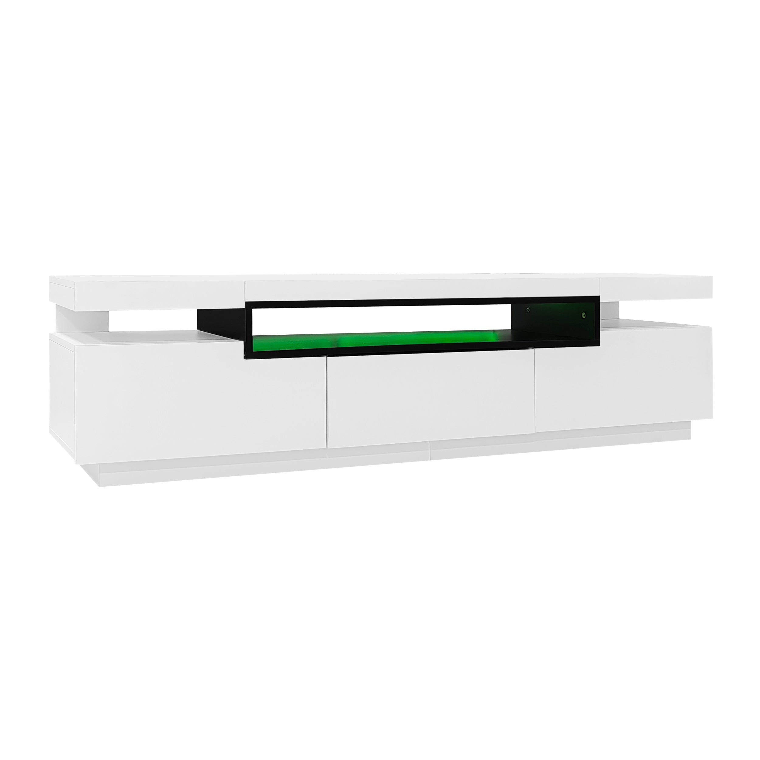 Logidon Elegant hoogglans TV-meubel wit 160x39x42cm met LED