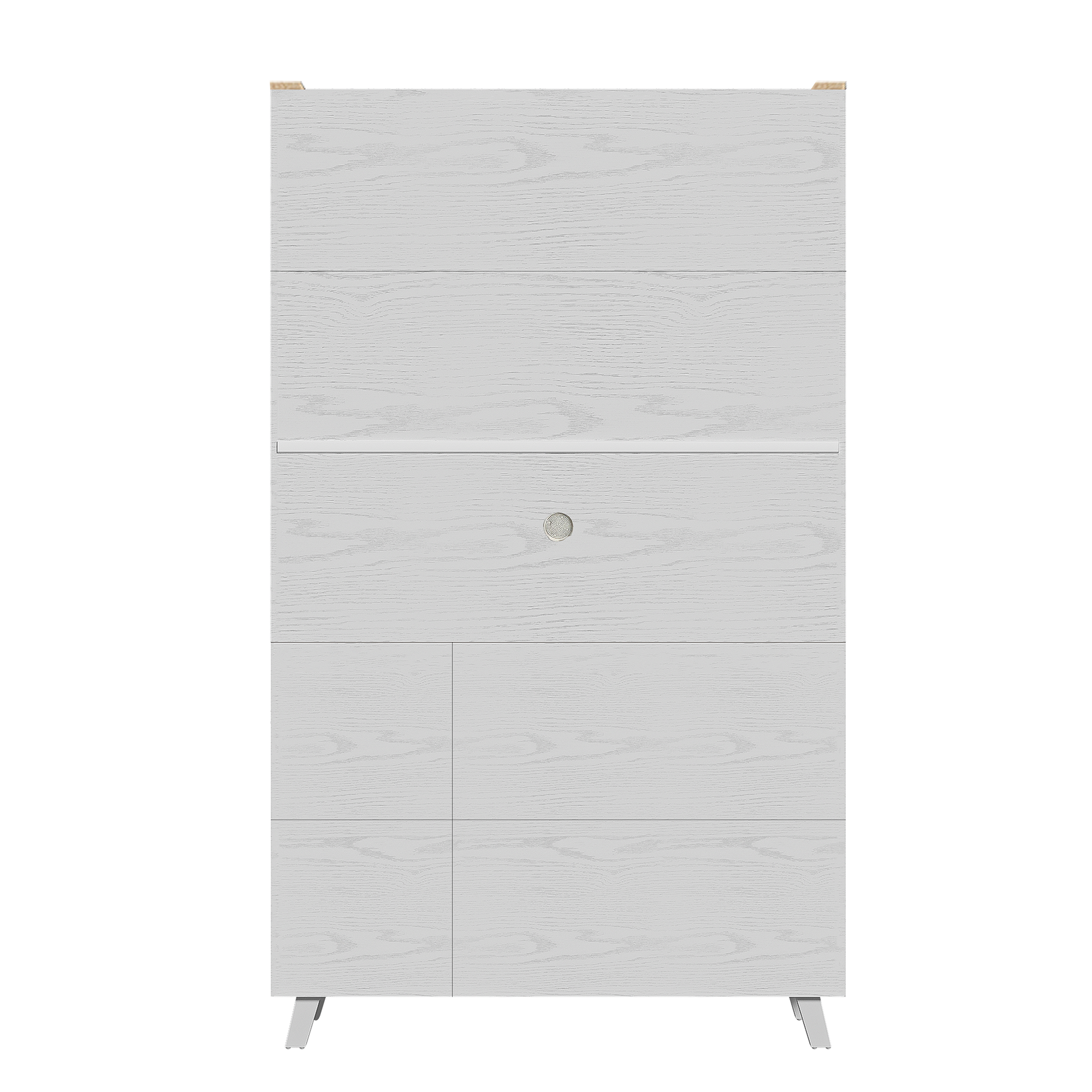 Logidon vitrinekast 114x40x190 cm witbruin landelijke stijl