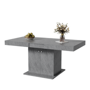 Logidon uitschuifbare eettafel L140/180xB80xH76 cm grijze betonlook