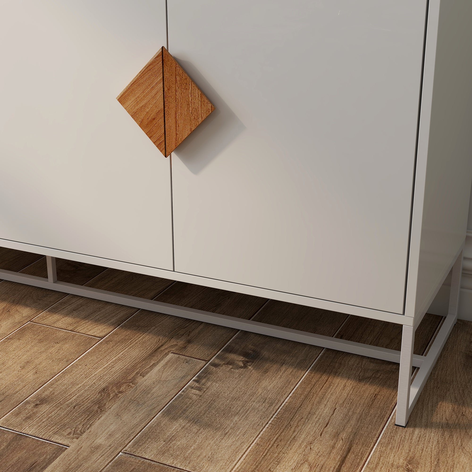 Logidon Wit Dressoir 160 cm met 4 deuren en dubbele opbergruimte