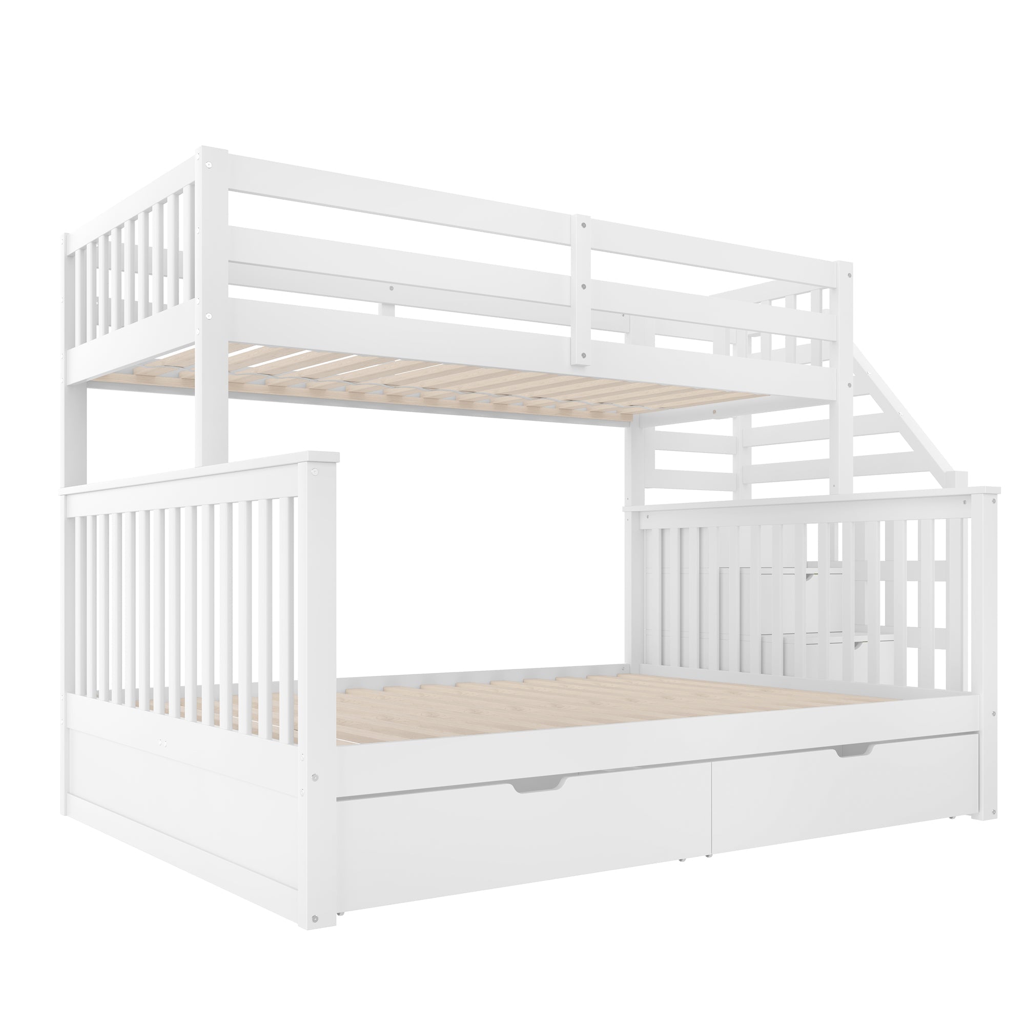 Logidon stapelbed 90x200 ruim 140x200 met opbergruimte wit