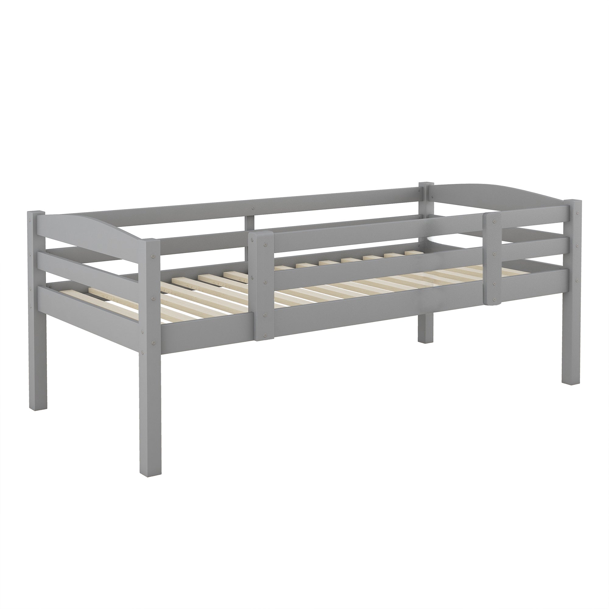 Logidon stapelbed 90x200 grijs hout driepersoonsbed kinderen