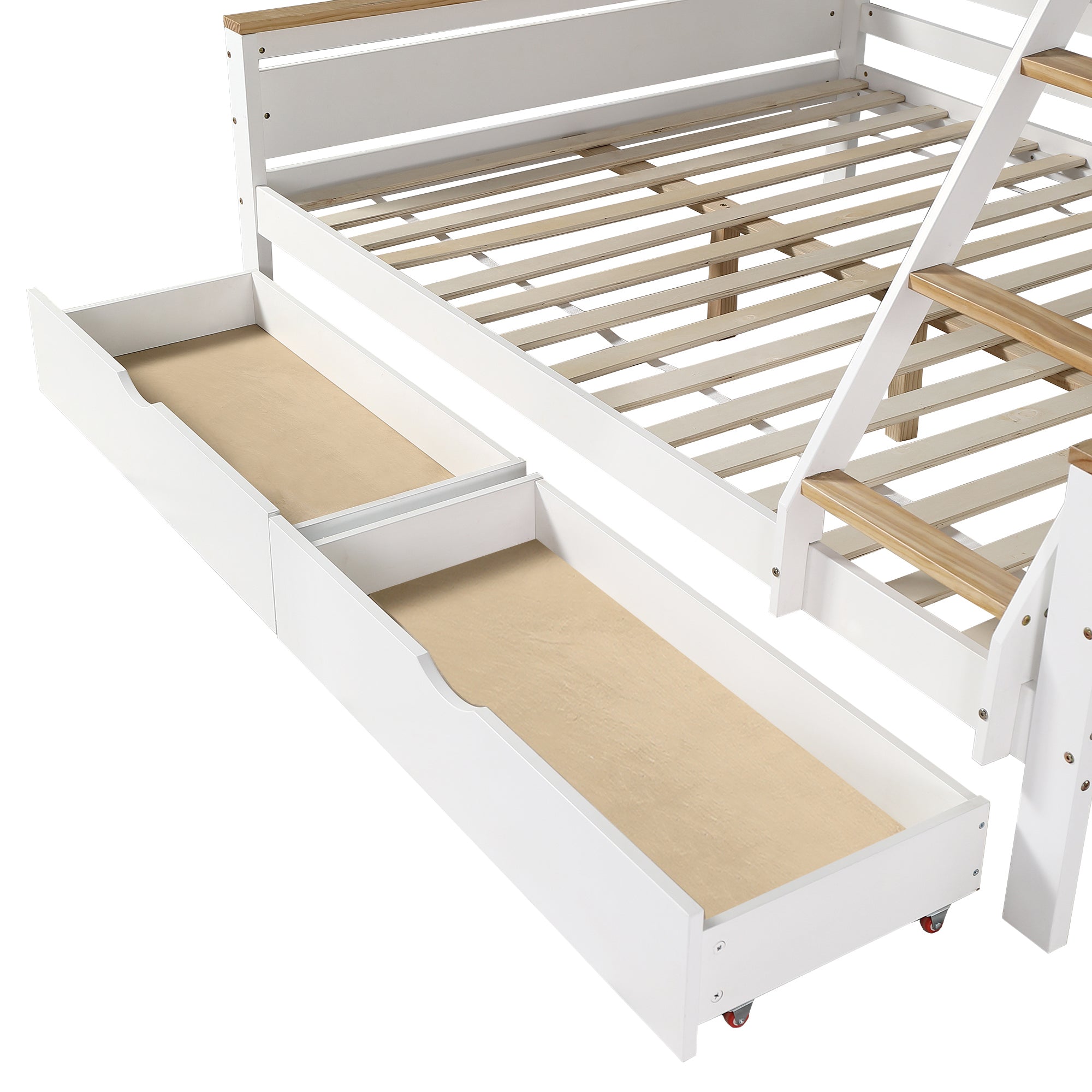 Logidon Stapelbed Met Molen Wit Naturel 90x200 cm en 140x200 cm