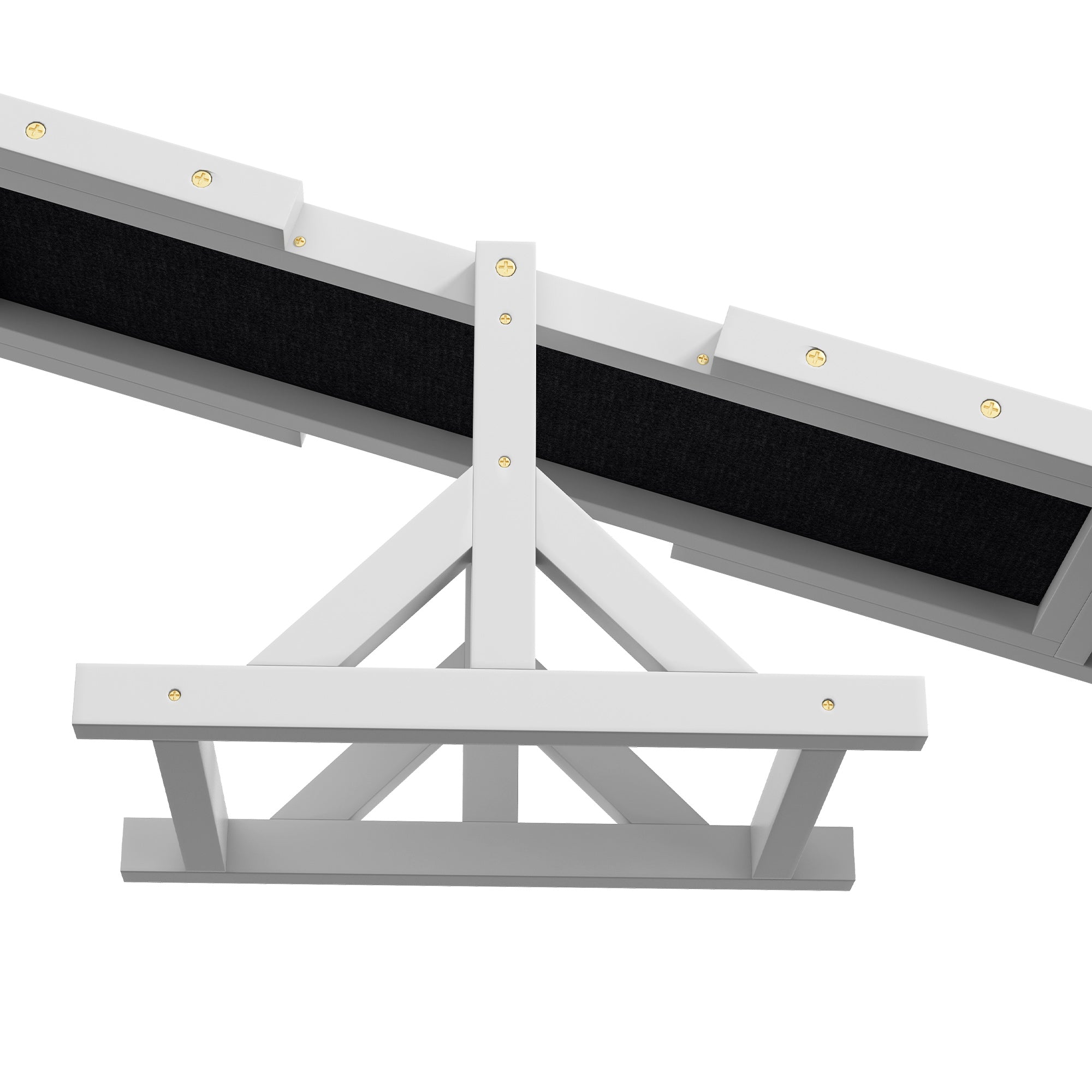 Logidon Hondenschommel Evenwichtsramp Hout Wit 180x30x30 cm Antislip
