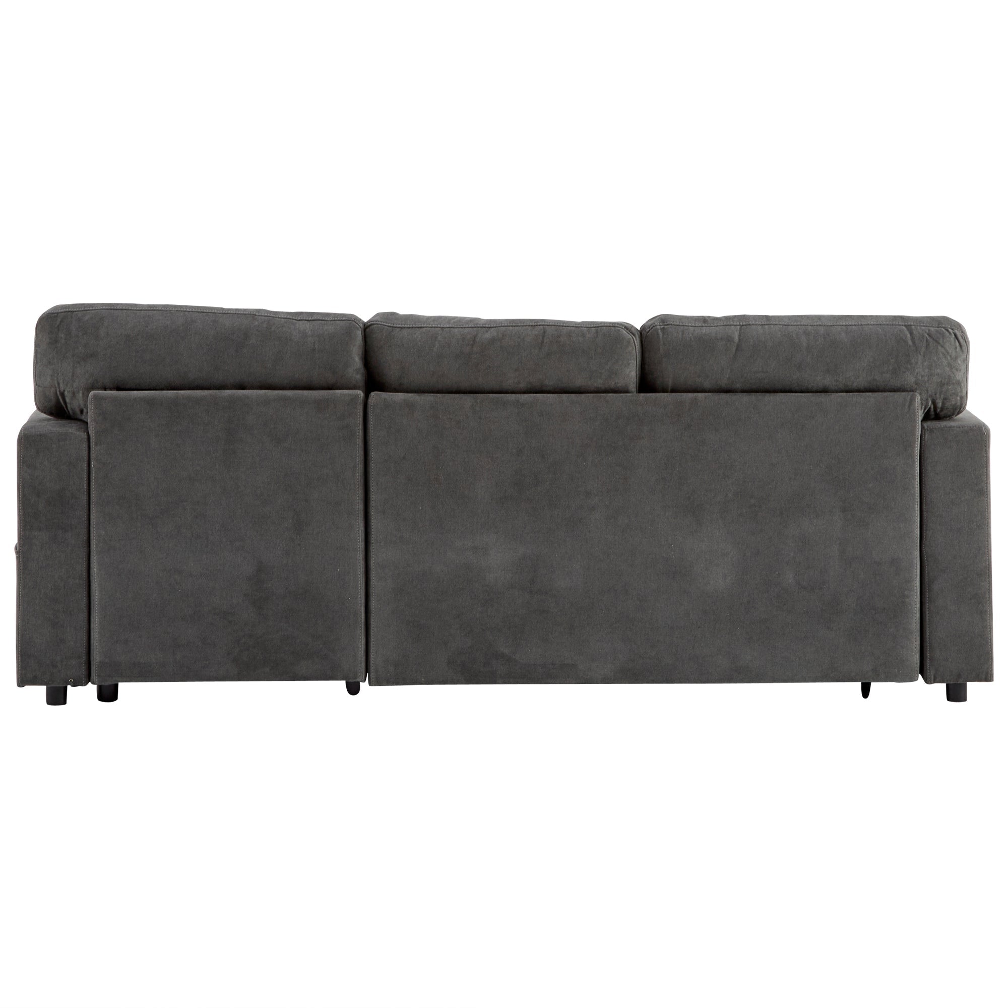 Logidon Corner Sofa Gray Extendable Bed With Bed Box Shelf 214x131