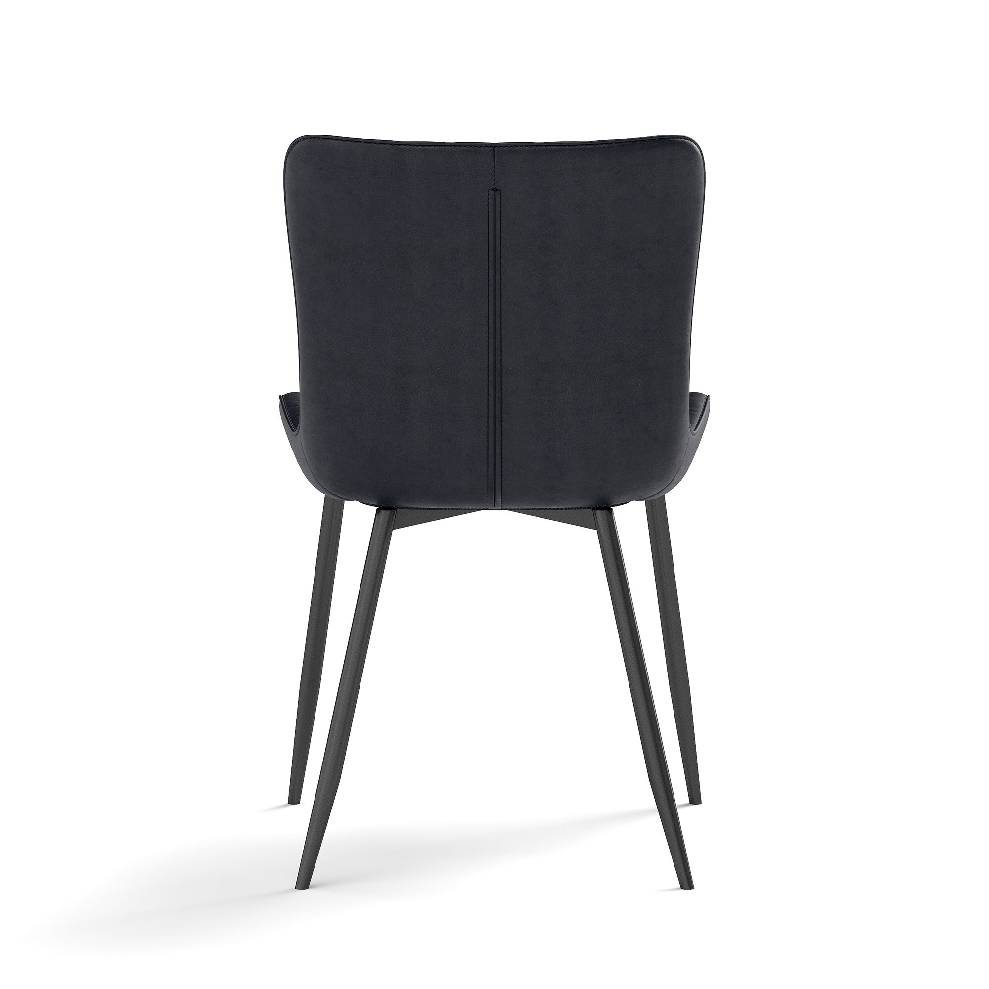 Logidon zwarte kunstleren eetkamerstoelen set van 4 modern design