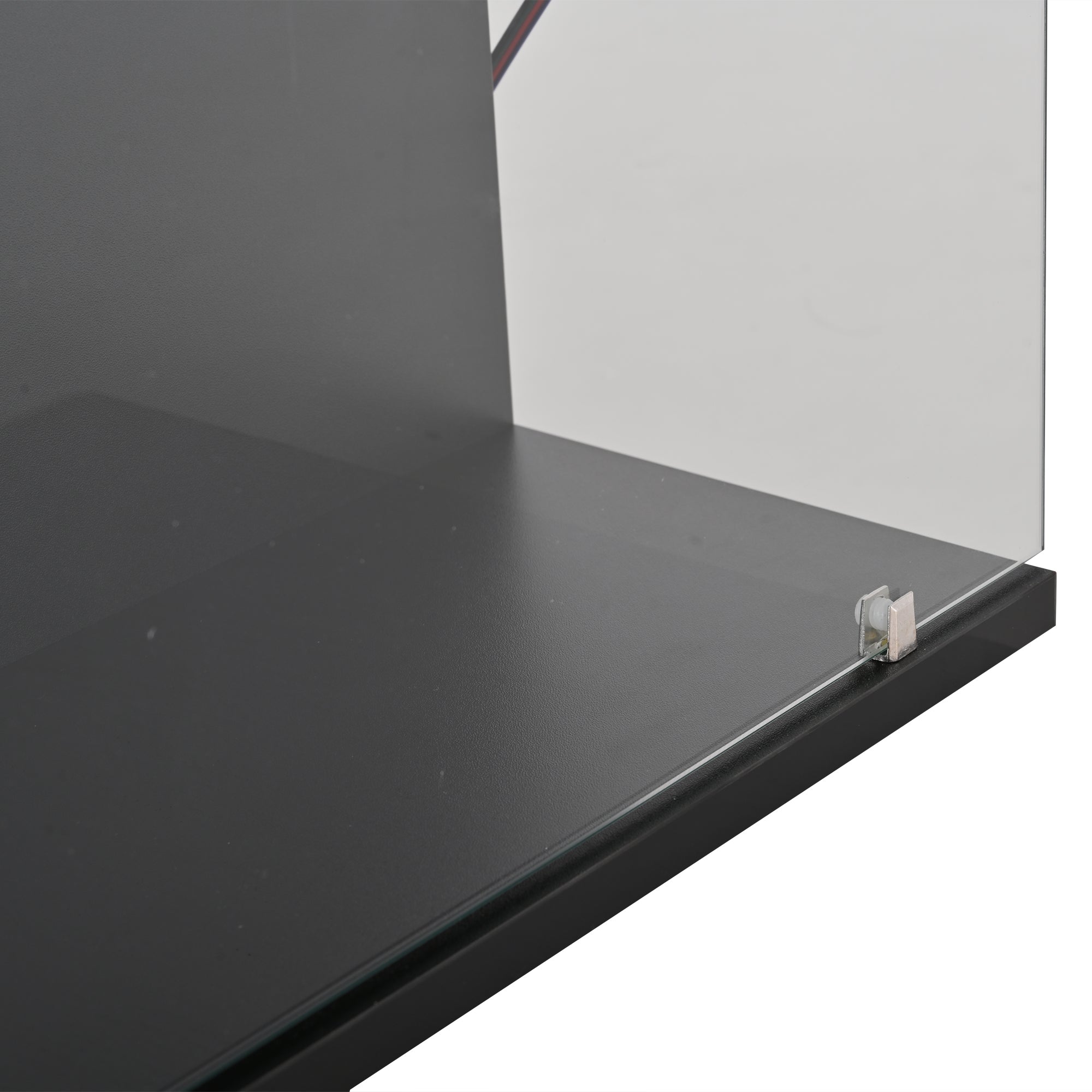 Logidon salontafel 100x50x30 cm zwart hoogglans LED 2 kasten