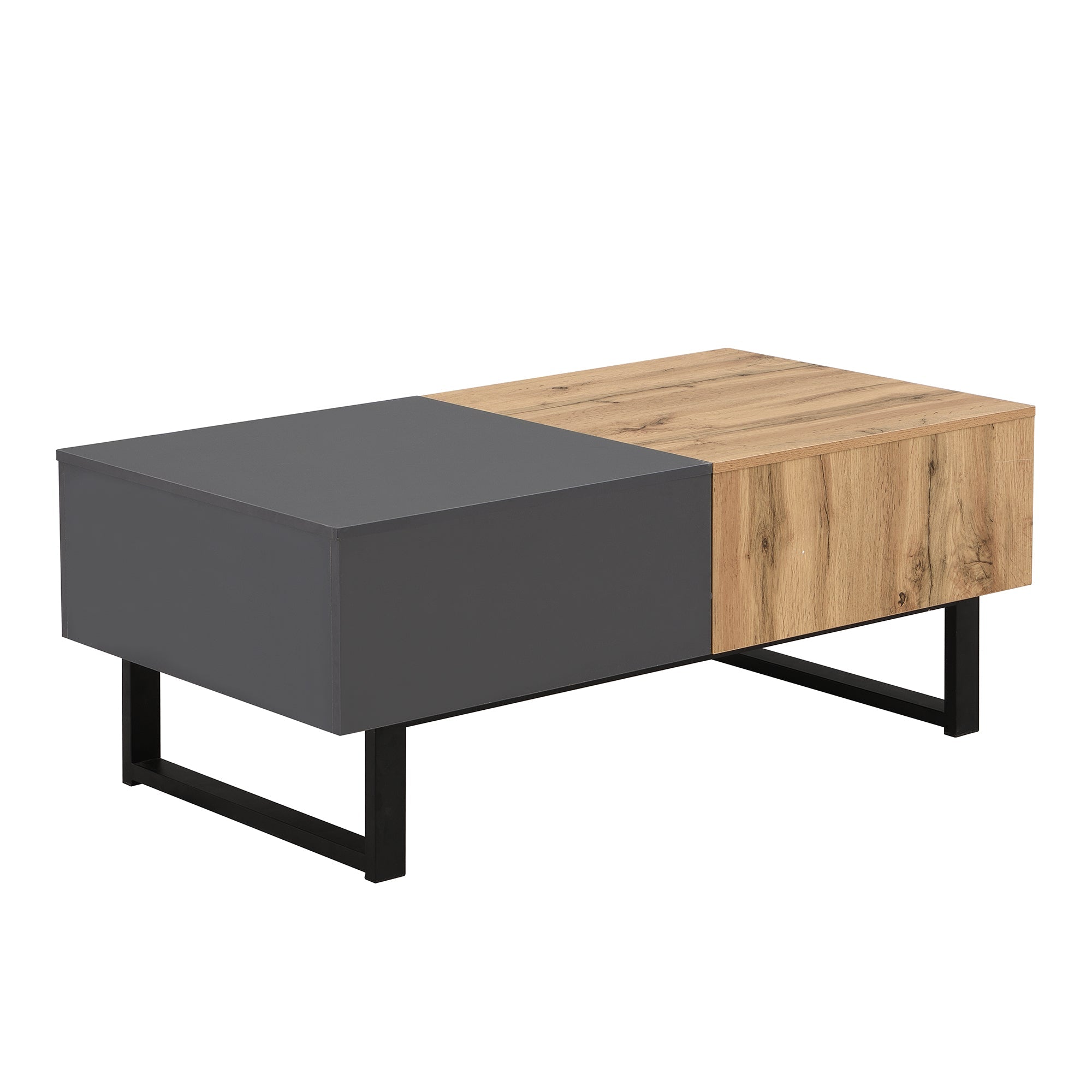 Logidon Salontafel met verschuifbare opbergruimte 155x55x22 cm