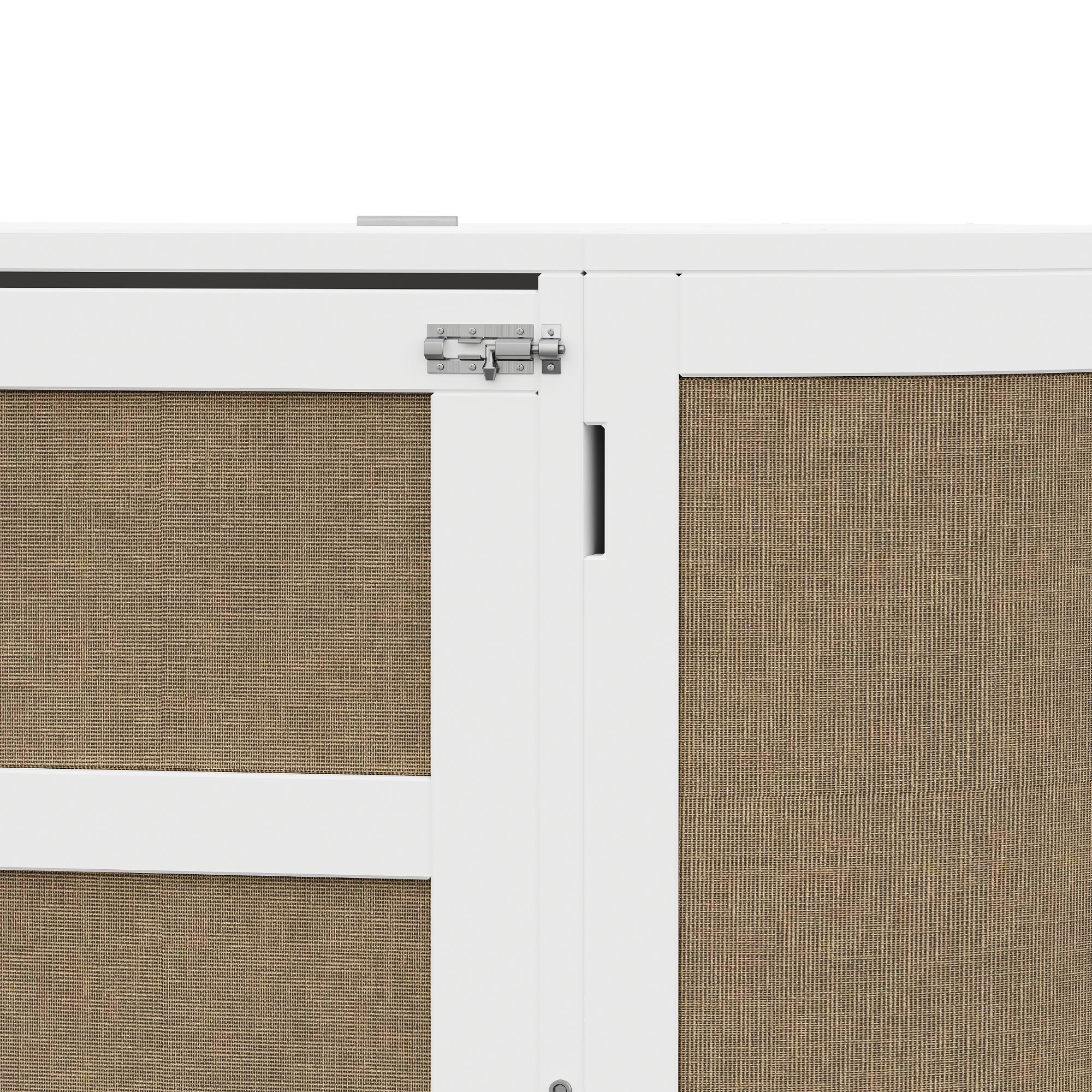 Logidon opklapbed 140x200 cm met lattenbodem, opbergvakken, wit