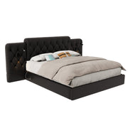 Logidon bedframe 180x200 cm zwart hydraulische opbergruimte