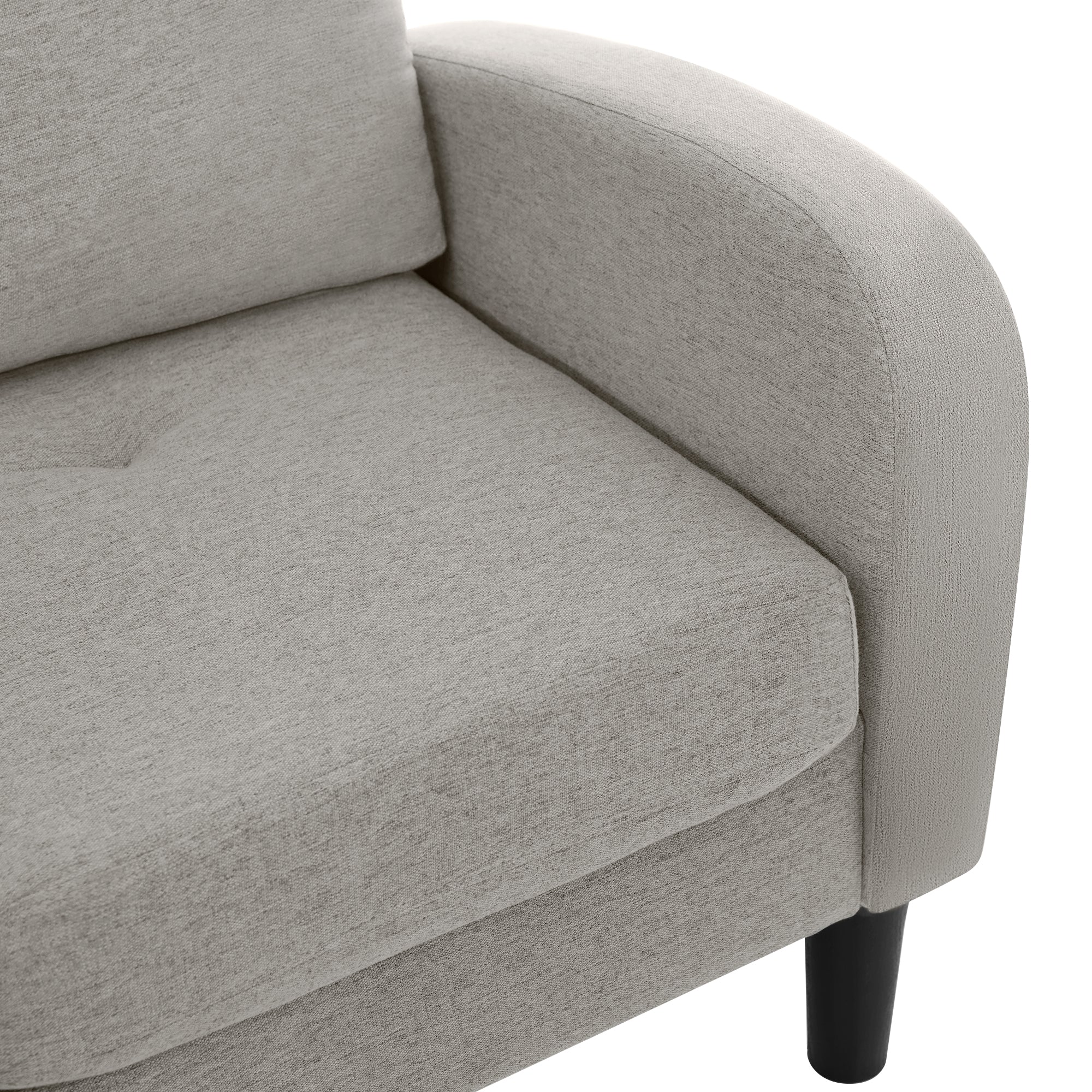Logidon L-vormige hoekbank met chaise longue Grijs 185 x 118 cm