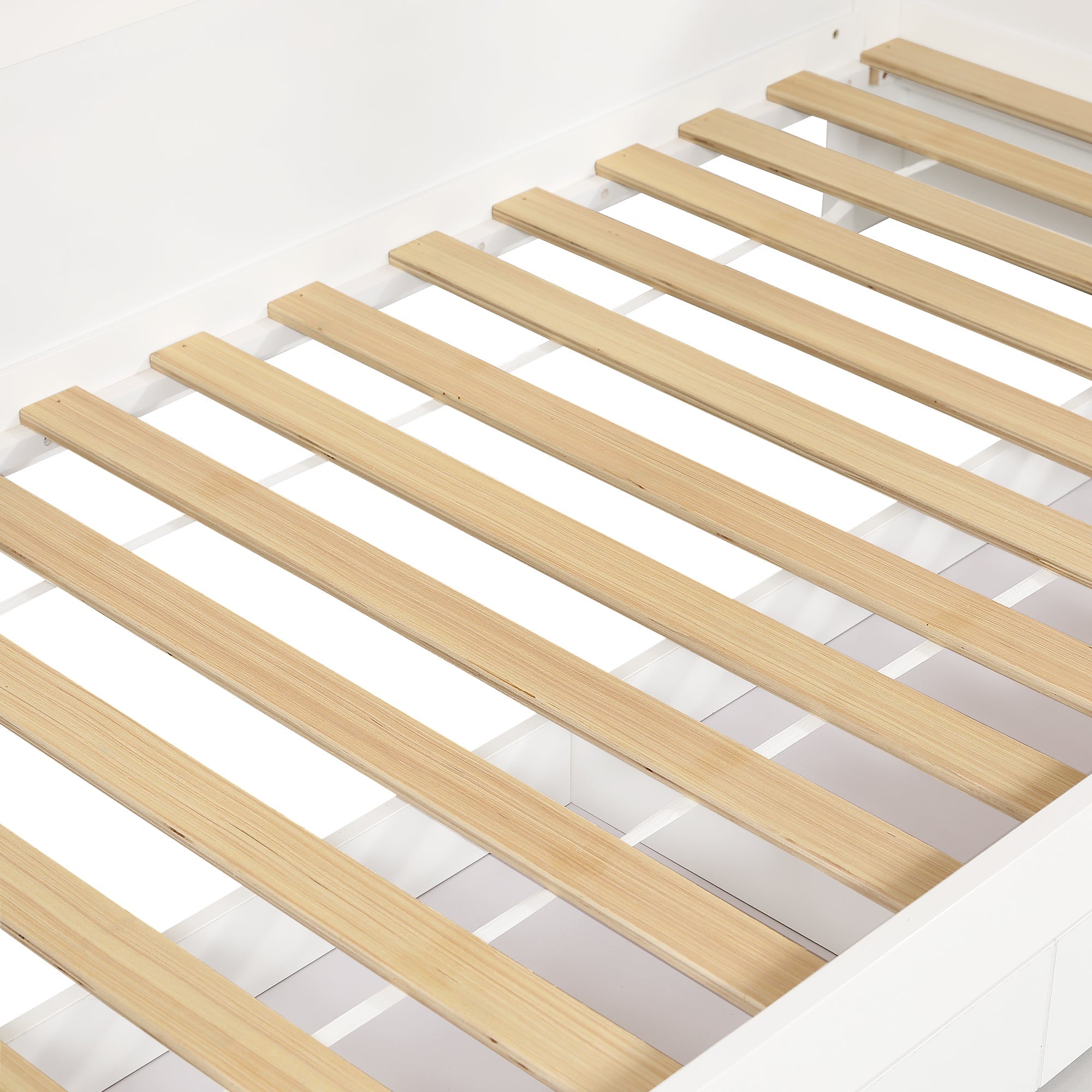 Logidon stapelbed 90x200 cm wit-naturel met trapkast