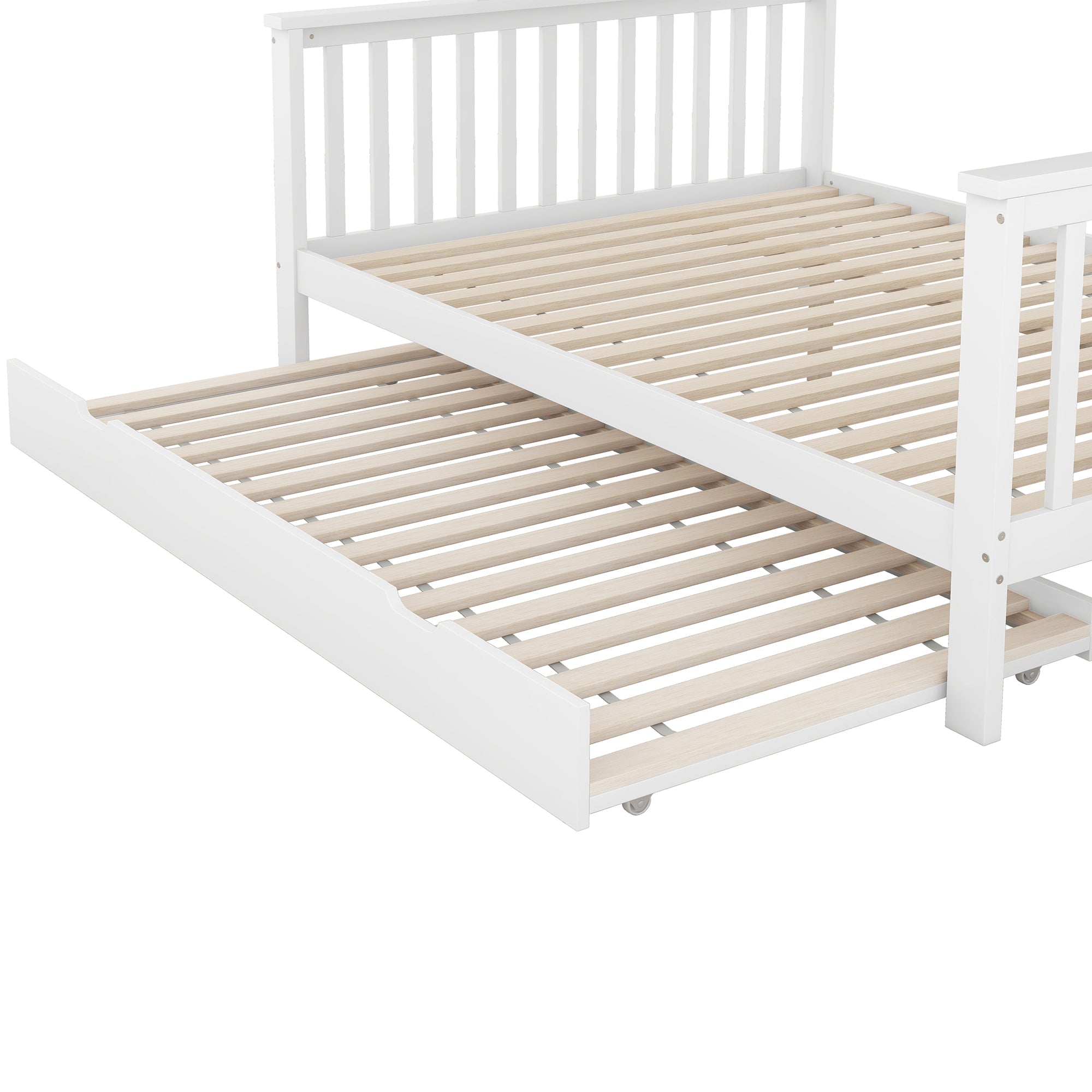 Logidon stapelbed wit 90x200 en 140x200 met rolcontainertrap