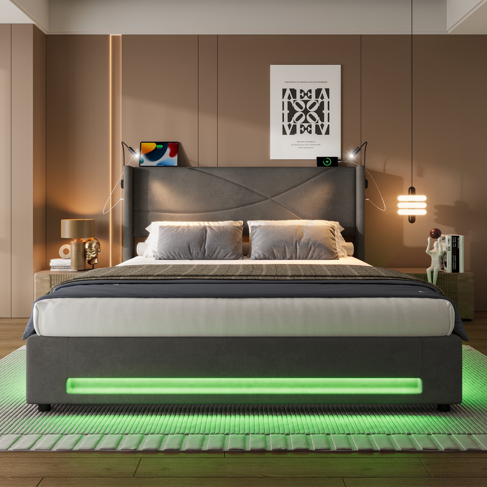 Logidon bedframe 160x200 cm met hydraulische opbergruimte