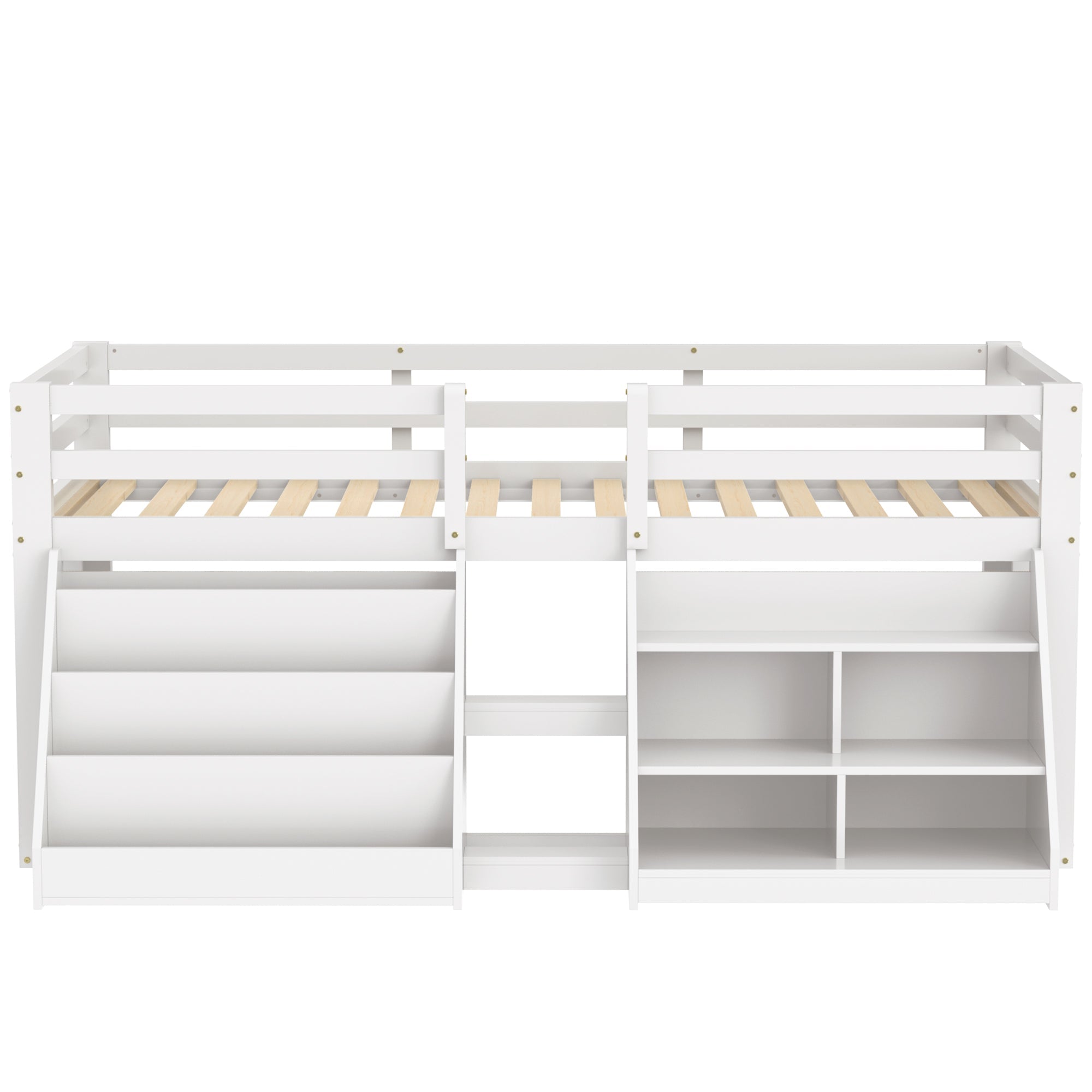 Logidon halfhoogslaper 90x200 wit met opbergplanken