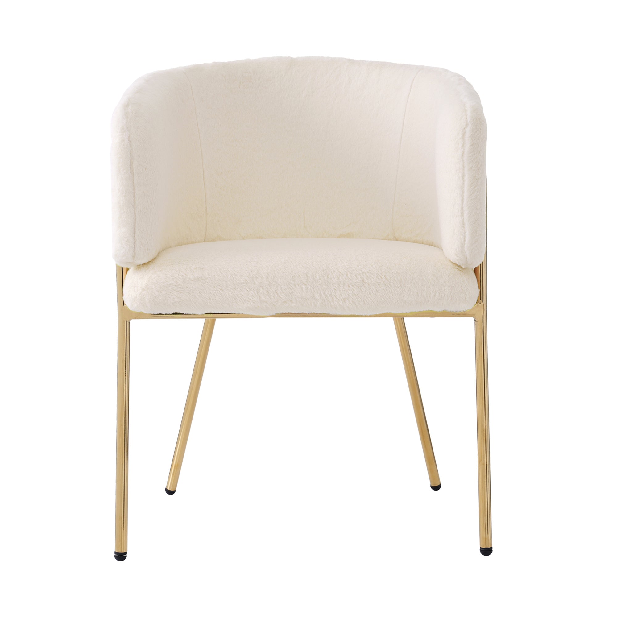Logidon dining chair beige velvet look with gold metal legs