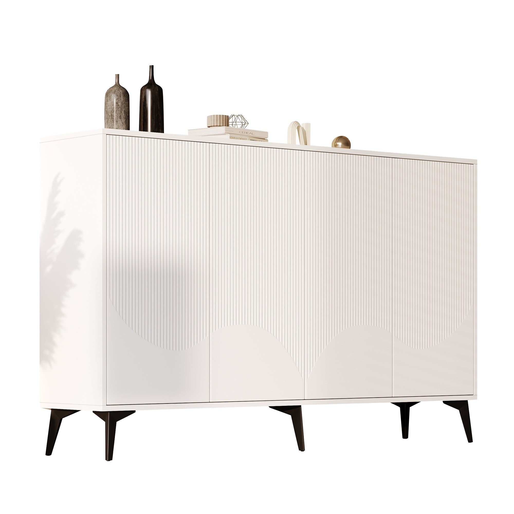 Logidon Wit Dressoir, 160 cm breed, verstelbare planken