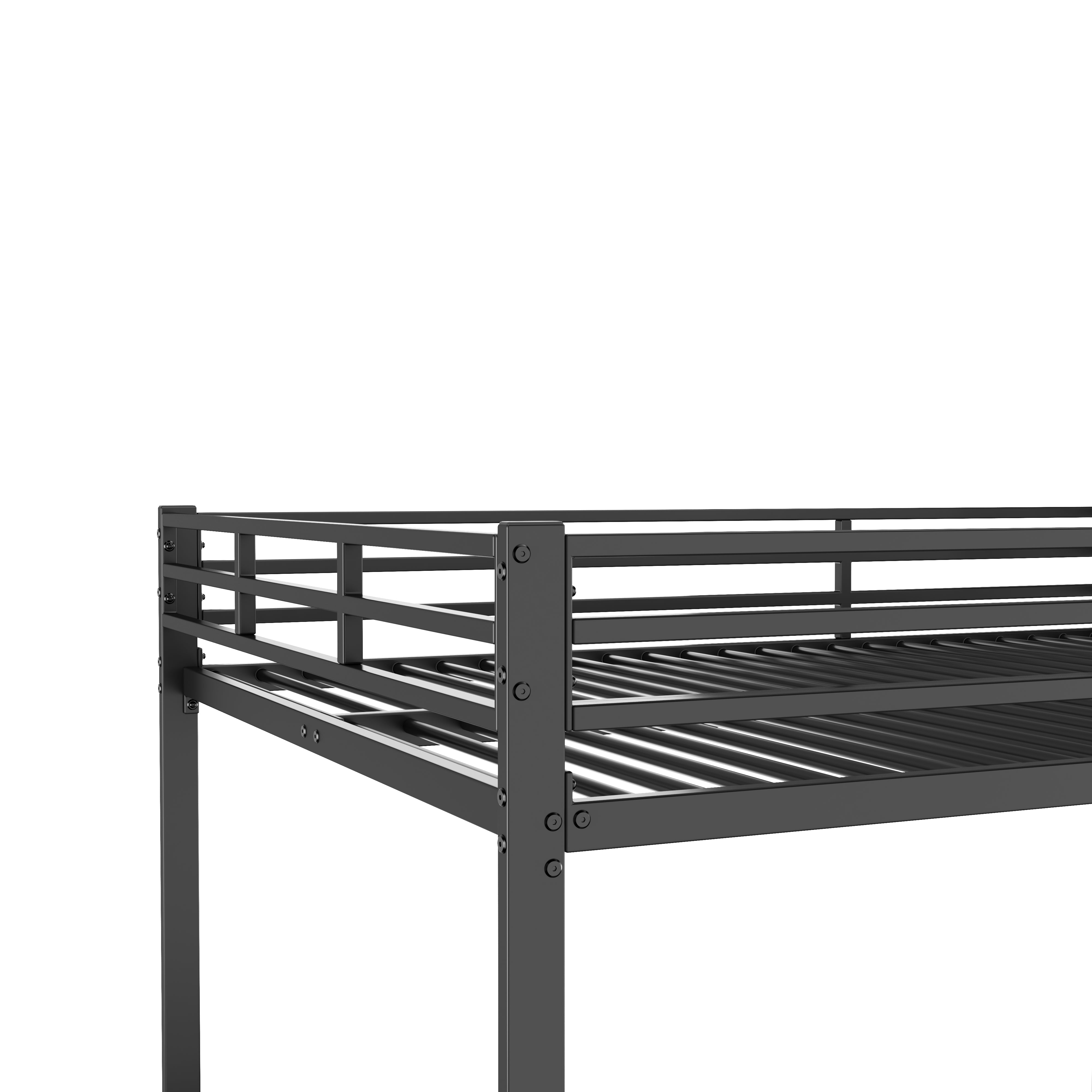 Logidon stapelbed metaal zwart 140x200 klassieke vorm