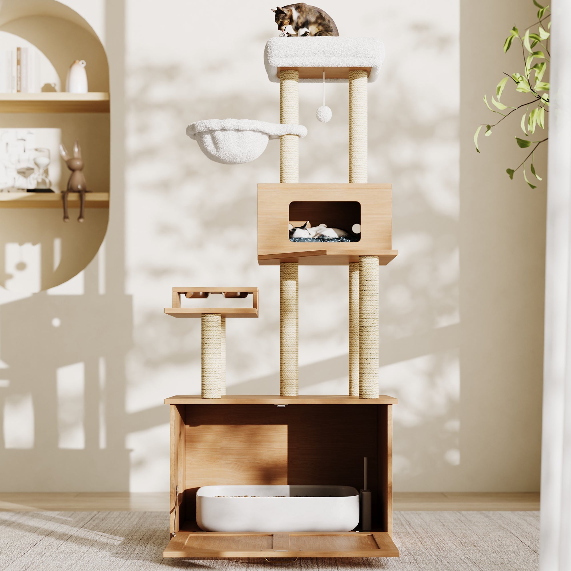 Logidon kattentoren AllinOne kattenmeubel 80x50x173 cm