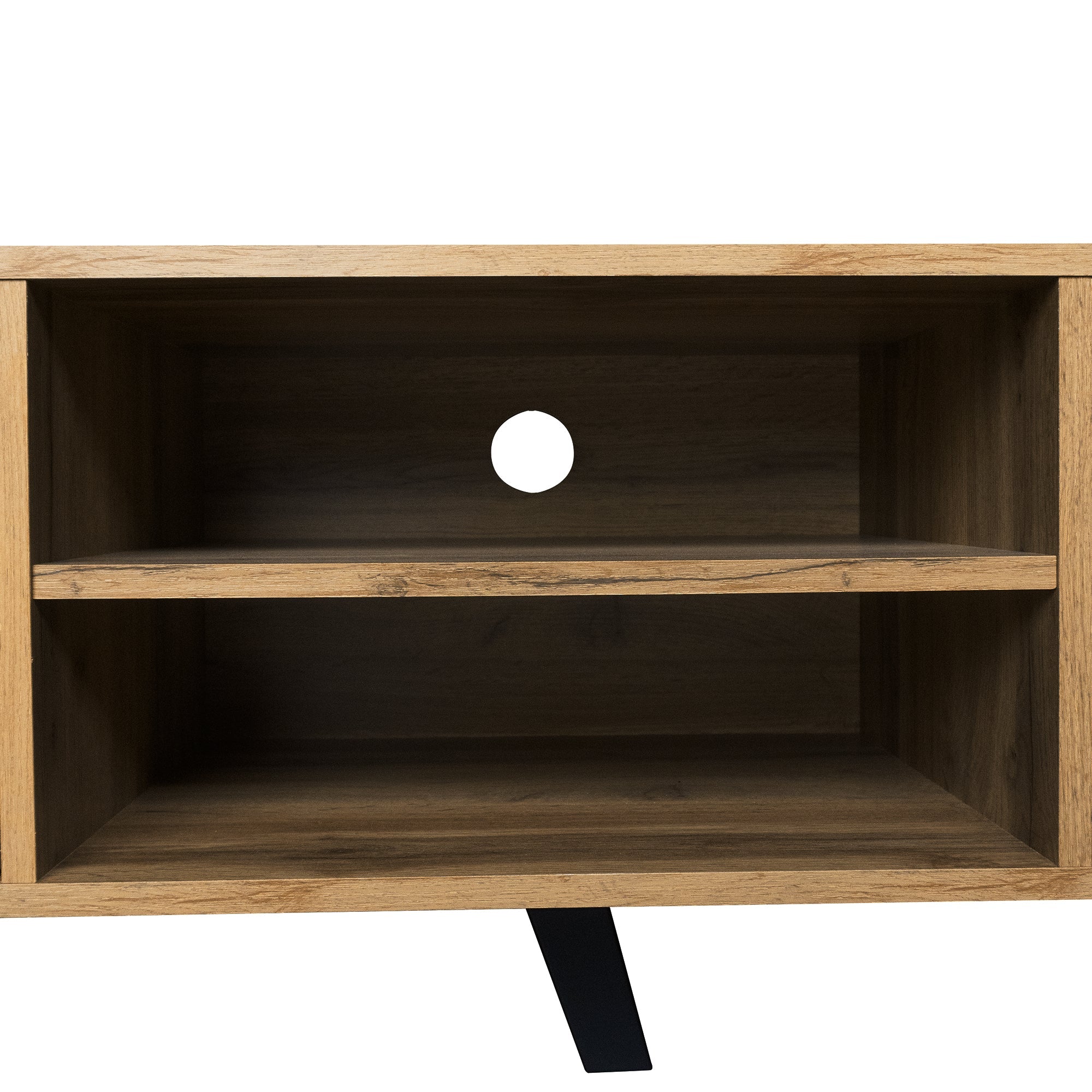 Logidon Modern TV-meubel hout 2 deuren 2 vakken 160,5x35,5x45 cm