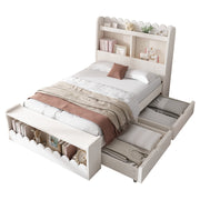 Logidon kinderbed 90x200 wit eiken opberglades