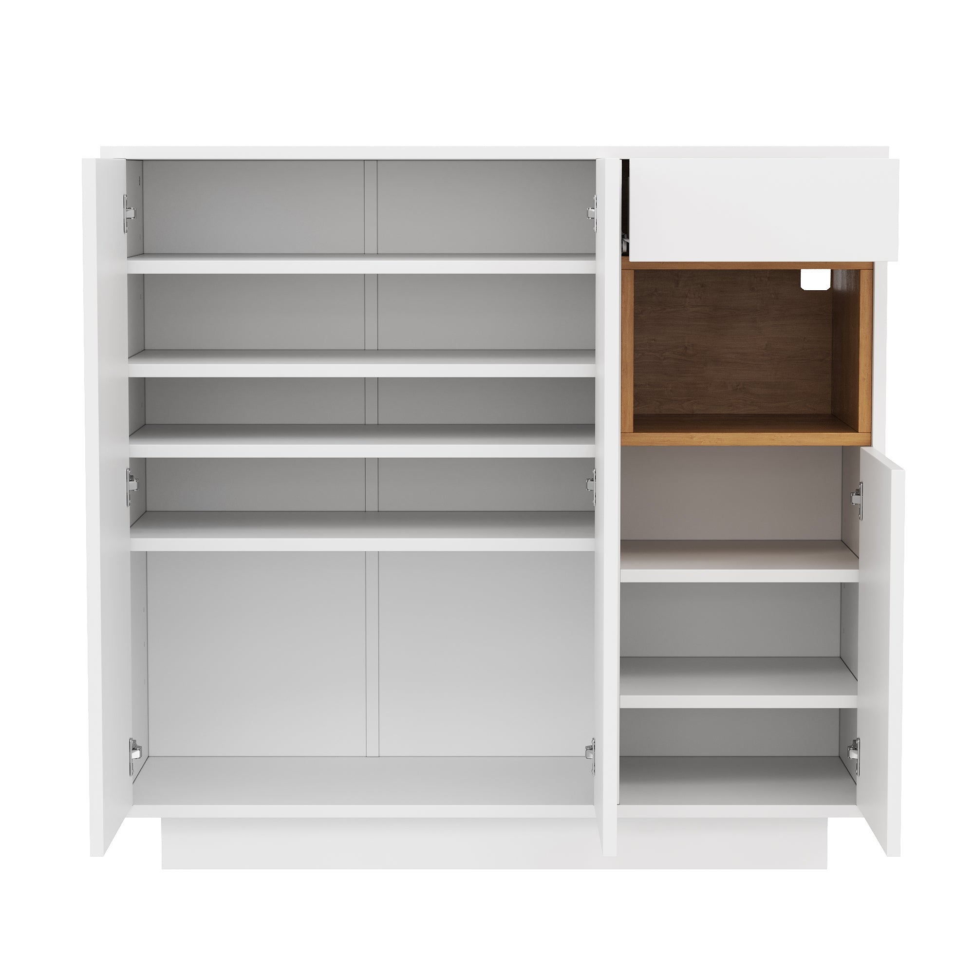 Logidon schoenenkast wit LED verlichting verstelbare planken 105x39,5x100,5 cm