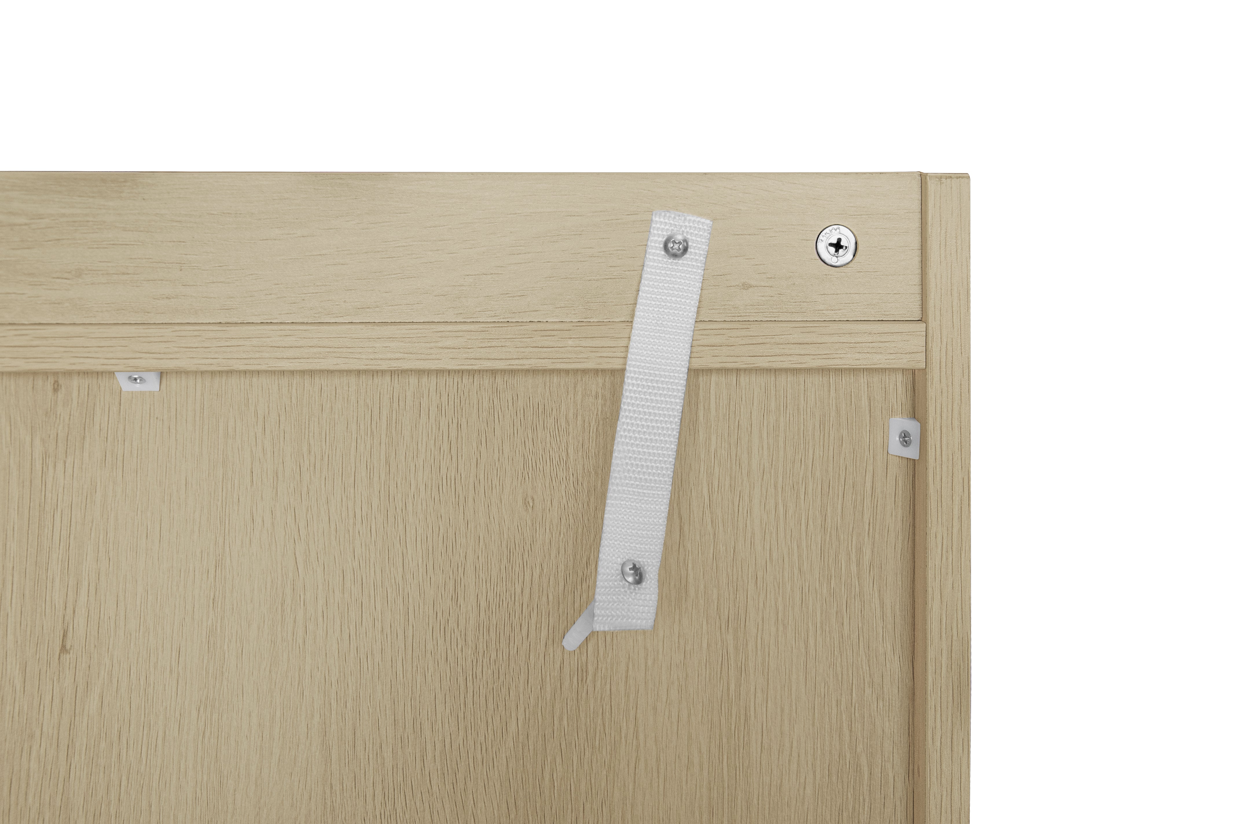 Logidon schoenenkast naturel houtlook met dubbele deuren Rotan design