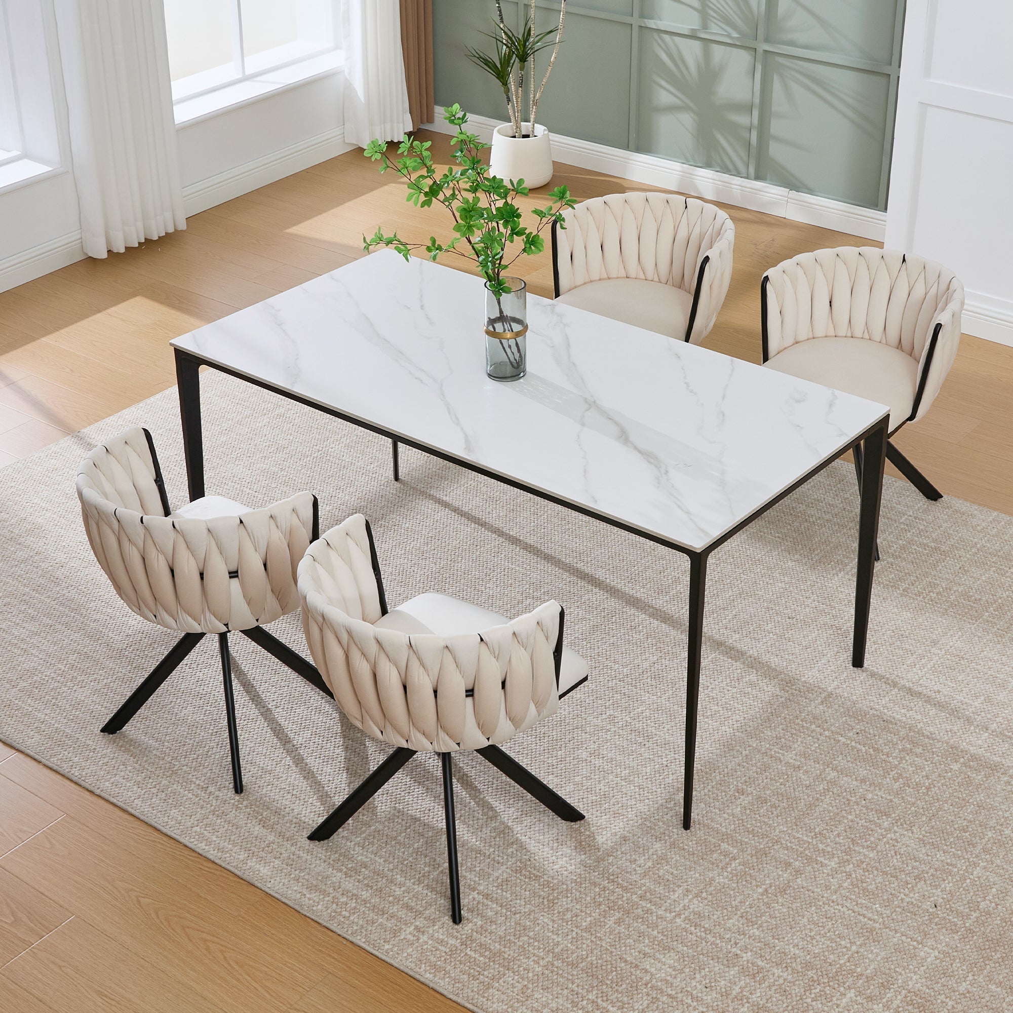 Logidon velours fauteuils met 180 graden draaifunctie, set van 2 Ivoor