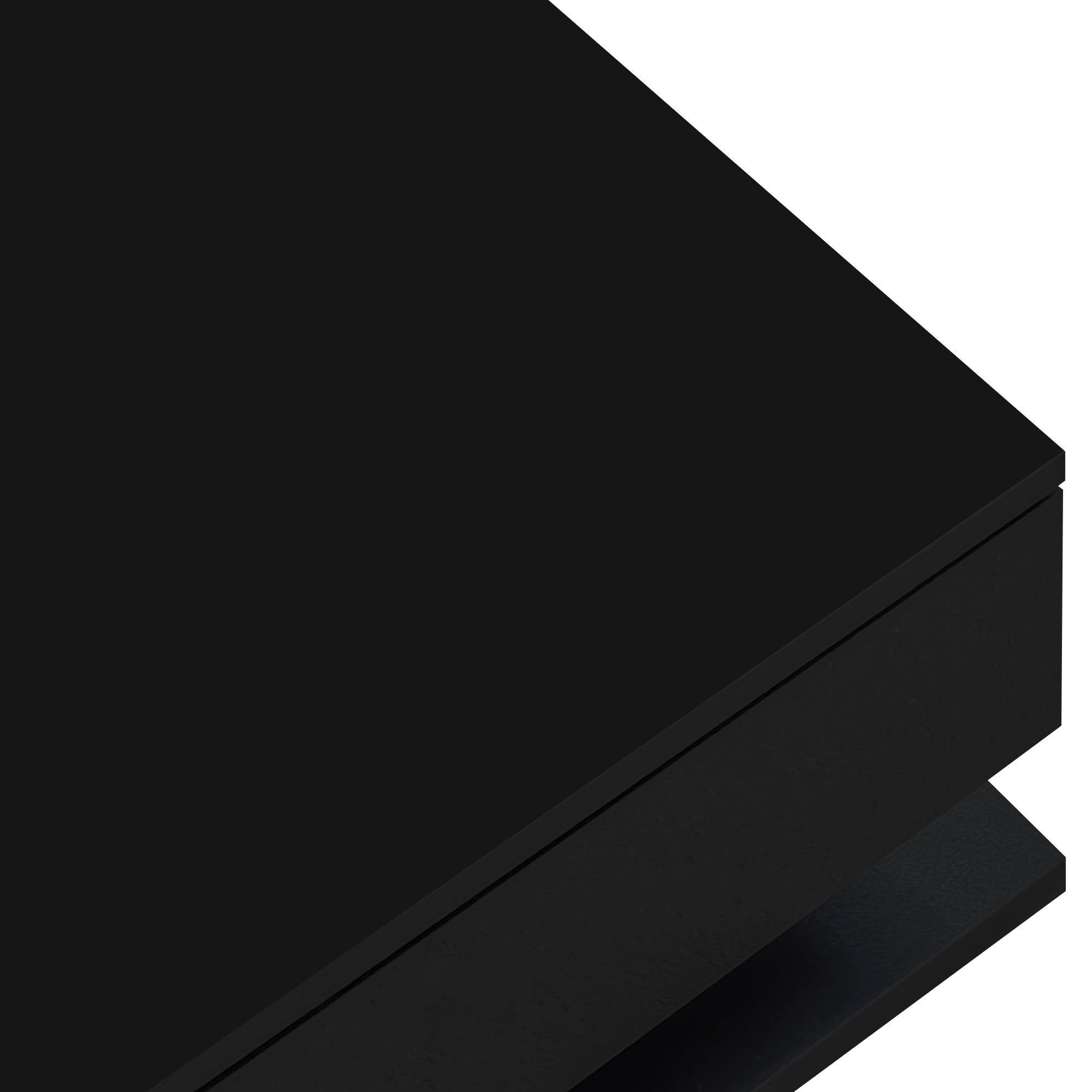 Logidon salontafel hoogglans zwart met glas en LED effect 105 cm