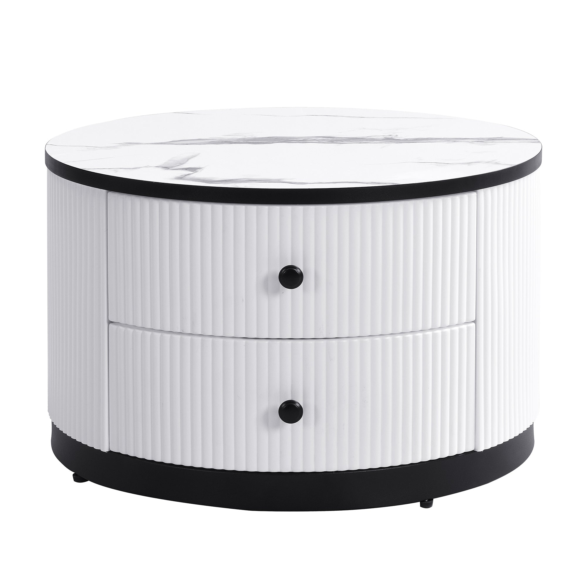 Logidon Elegante salontafelset in nestvorm wit 60x60 en 50x50