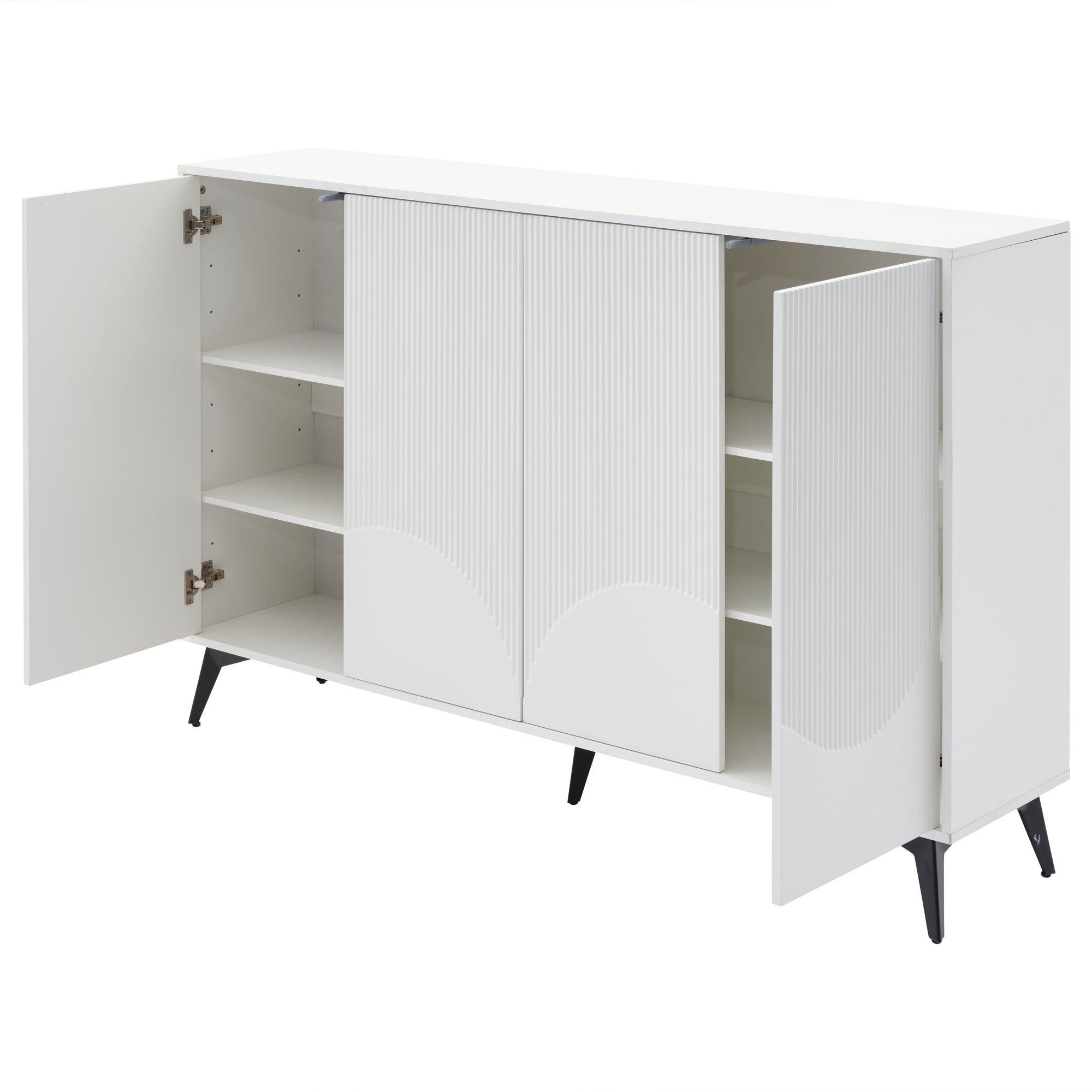 Logidon Wit Dressoir, 160 cm breed, verstelbare planken
