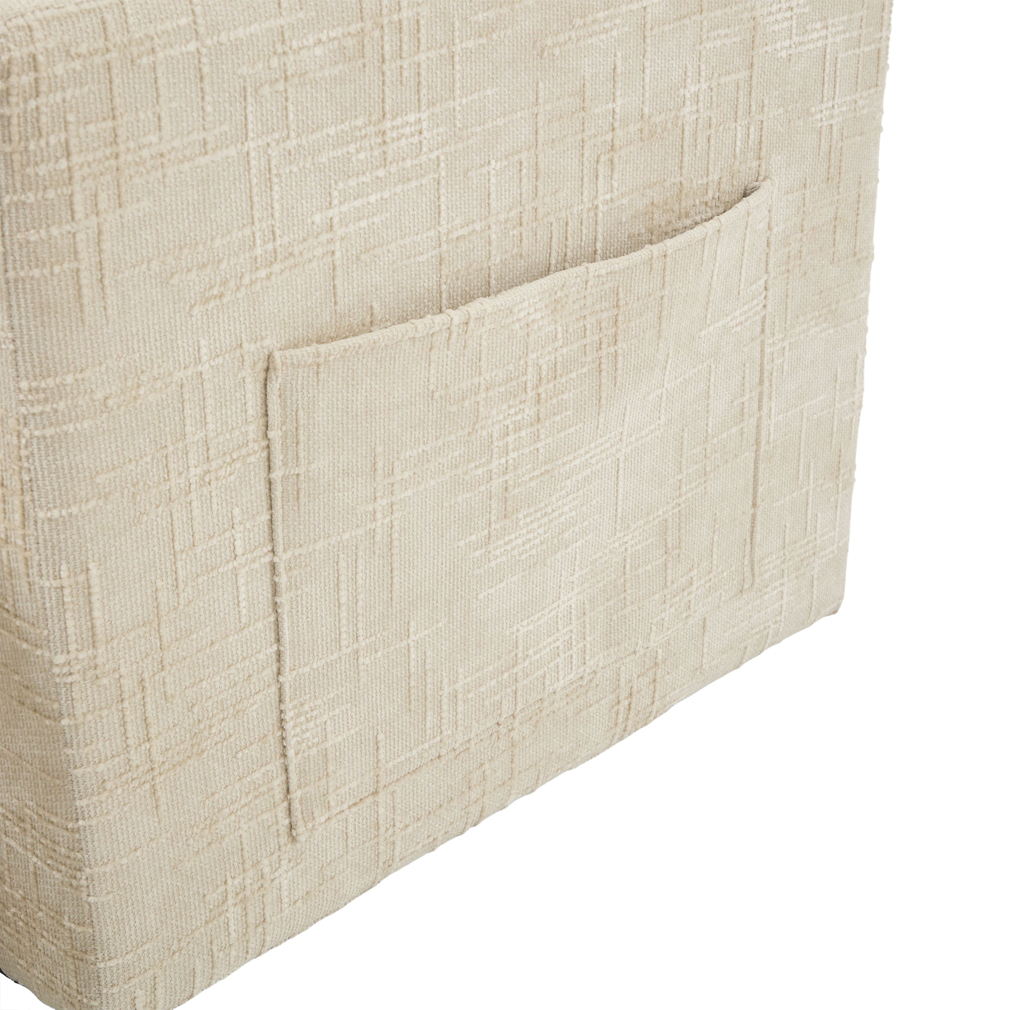 Logidon loungerstoel beige chenille met verstelbare rugleuning
