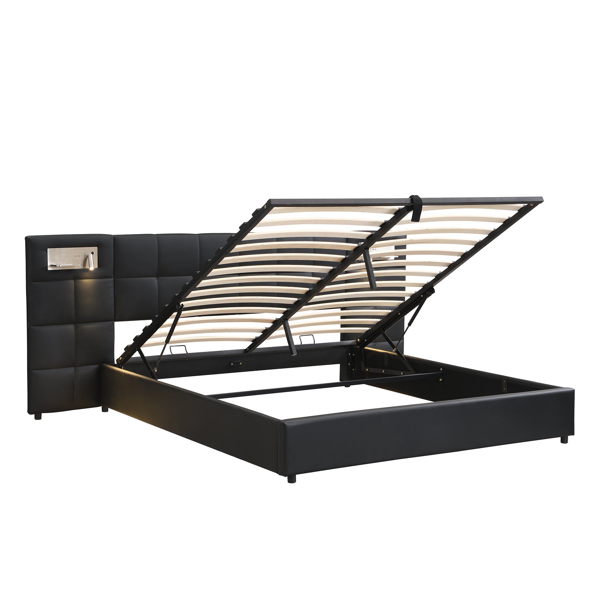 Logidon gestoffeerd bed 180 x 200 cm met USB poort en draadloos opladen