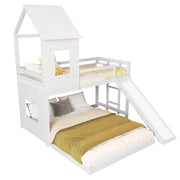 Logidon Stapelbed Met Glijbaan Wit 90x200cm en 140x200cm