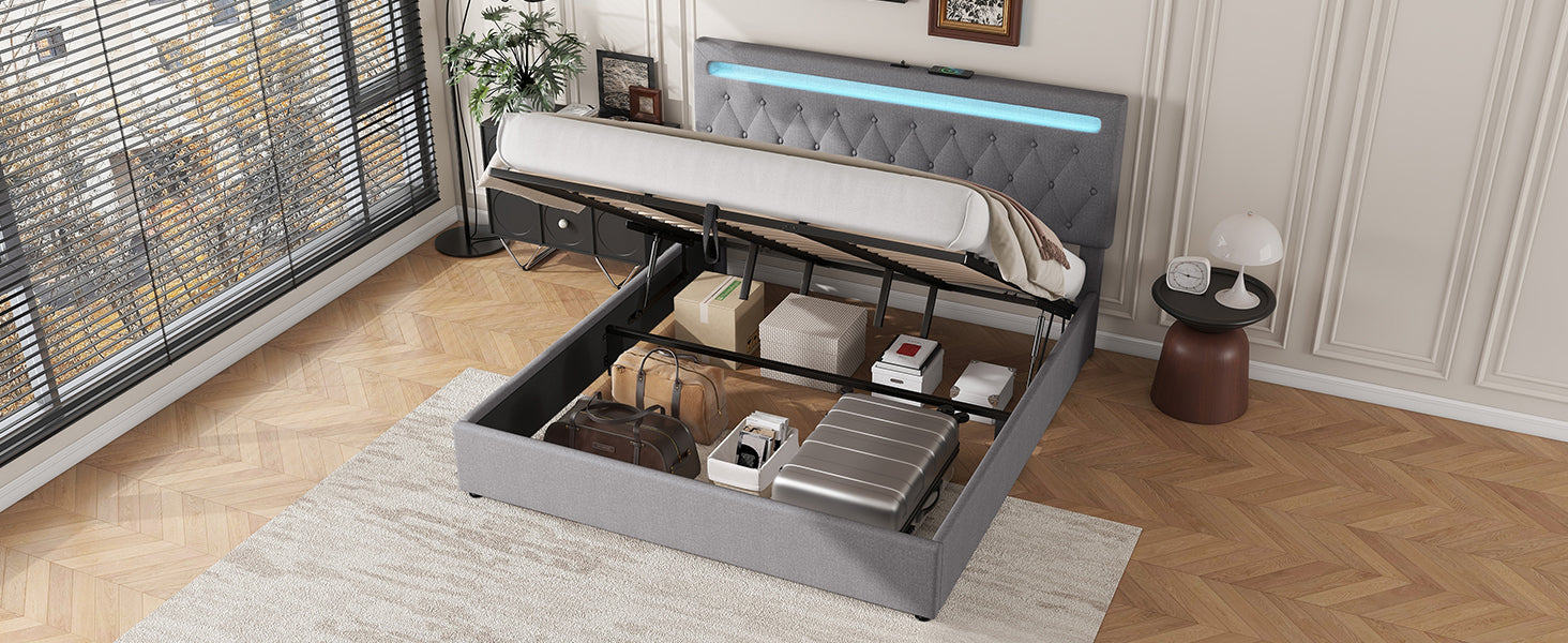 Logidon 180x200cm vlakbed met hydraulisch hefmechanisme LED