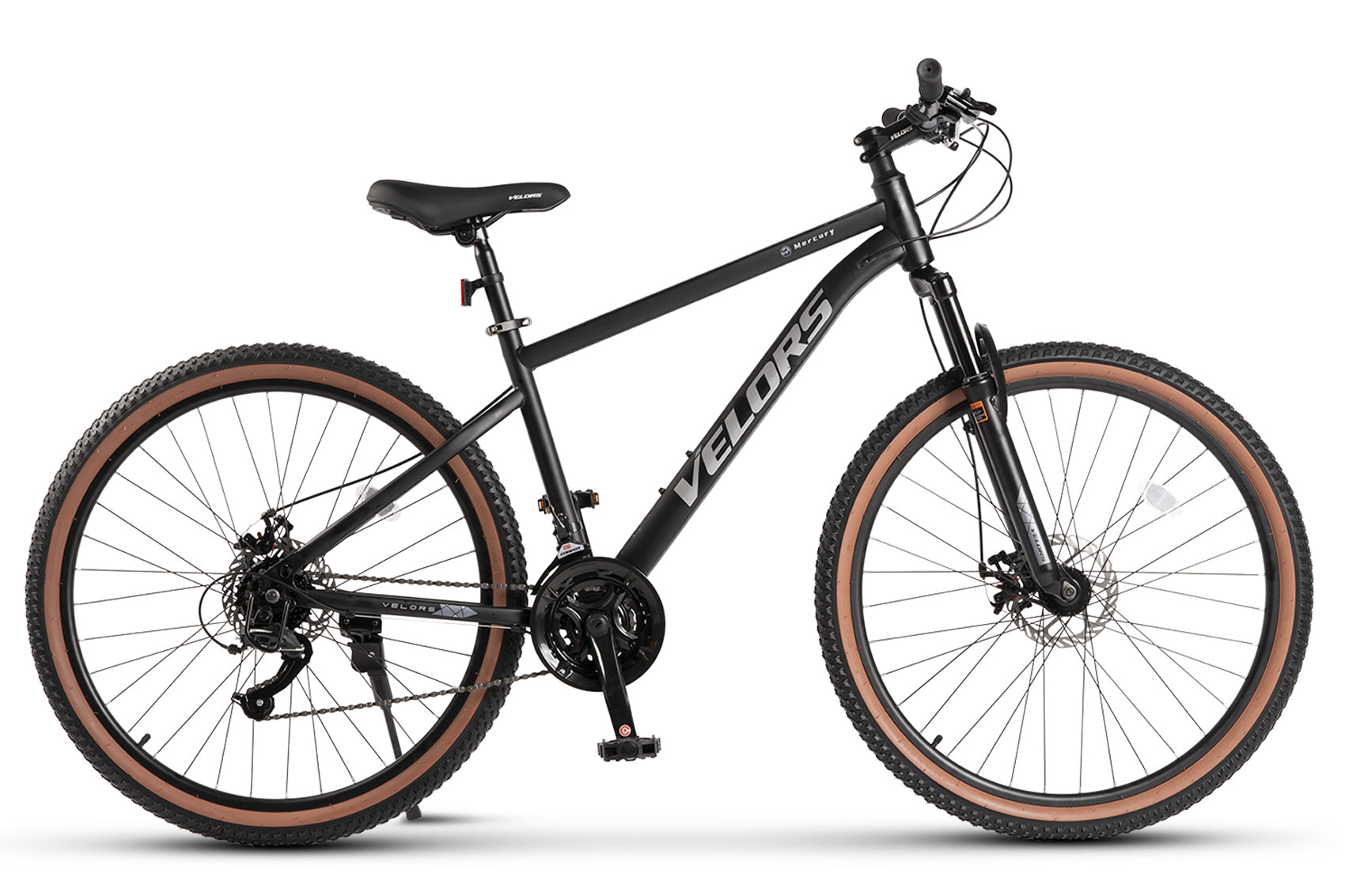 Logidon Velors 27,5 inch mountainbike zwart grijs 21 versnellingen