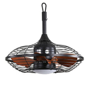 Logidon Plafondventilator 20 Inch Met LED Licht DC Motor Zwart