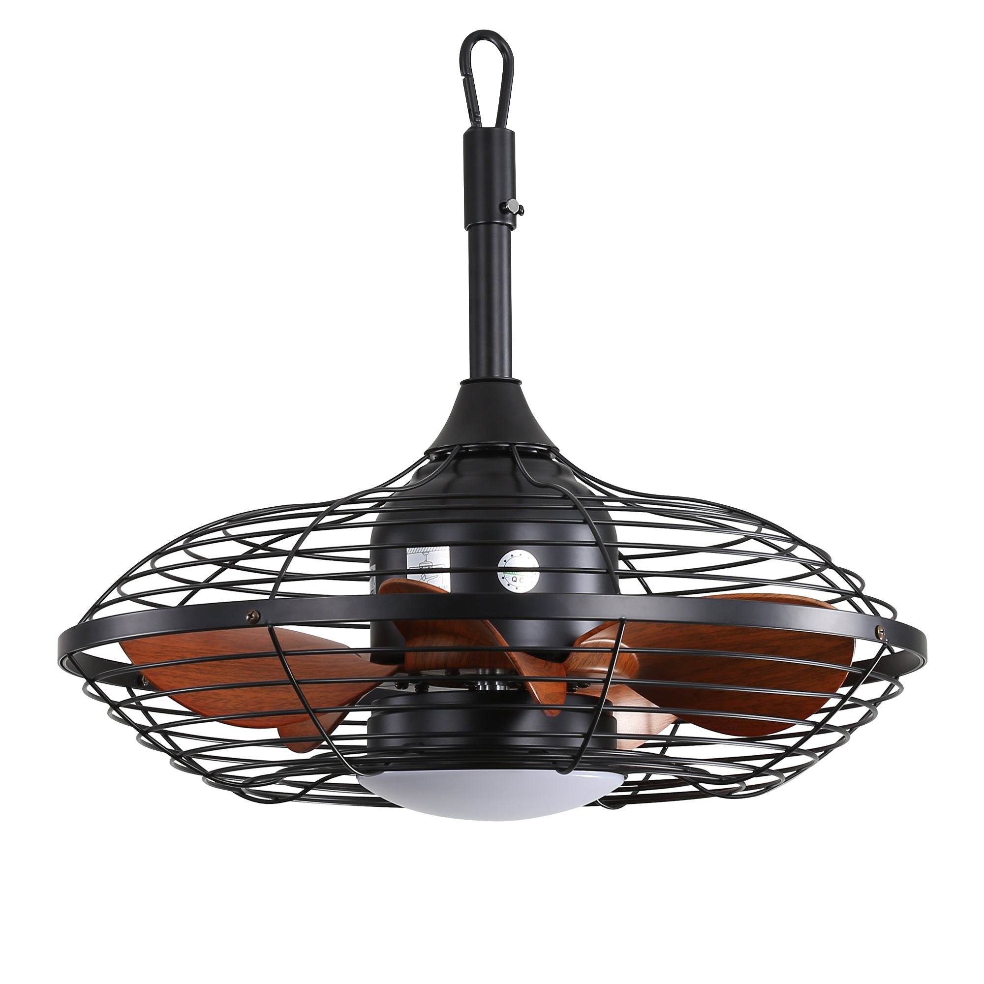 Logidon Plafondventilator 20 Inch Met LED Licht DC Motor Zwart